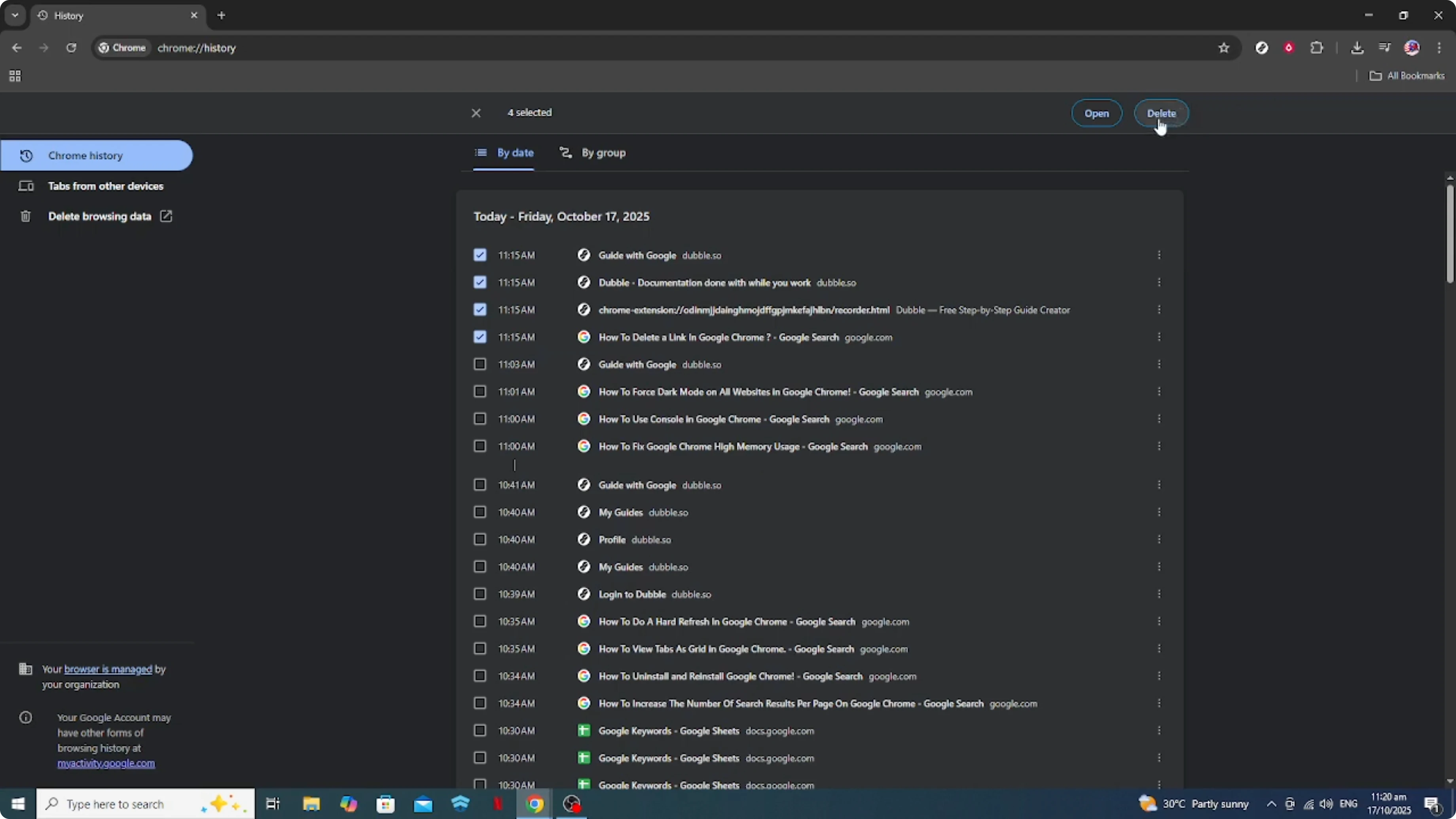 Screenshot from How To Delete a Link In Google Chrome [2026 Guide] at 92s
