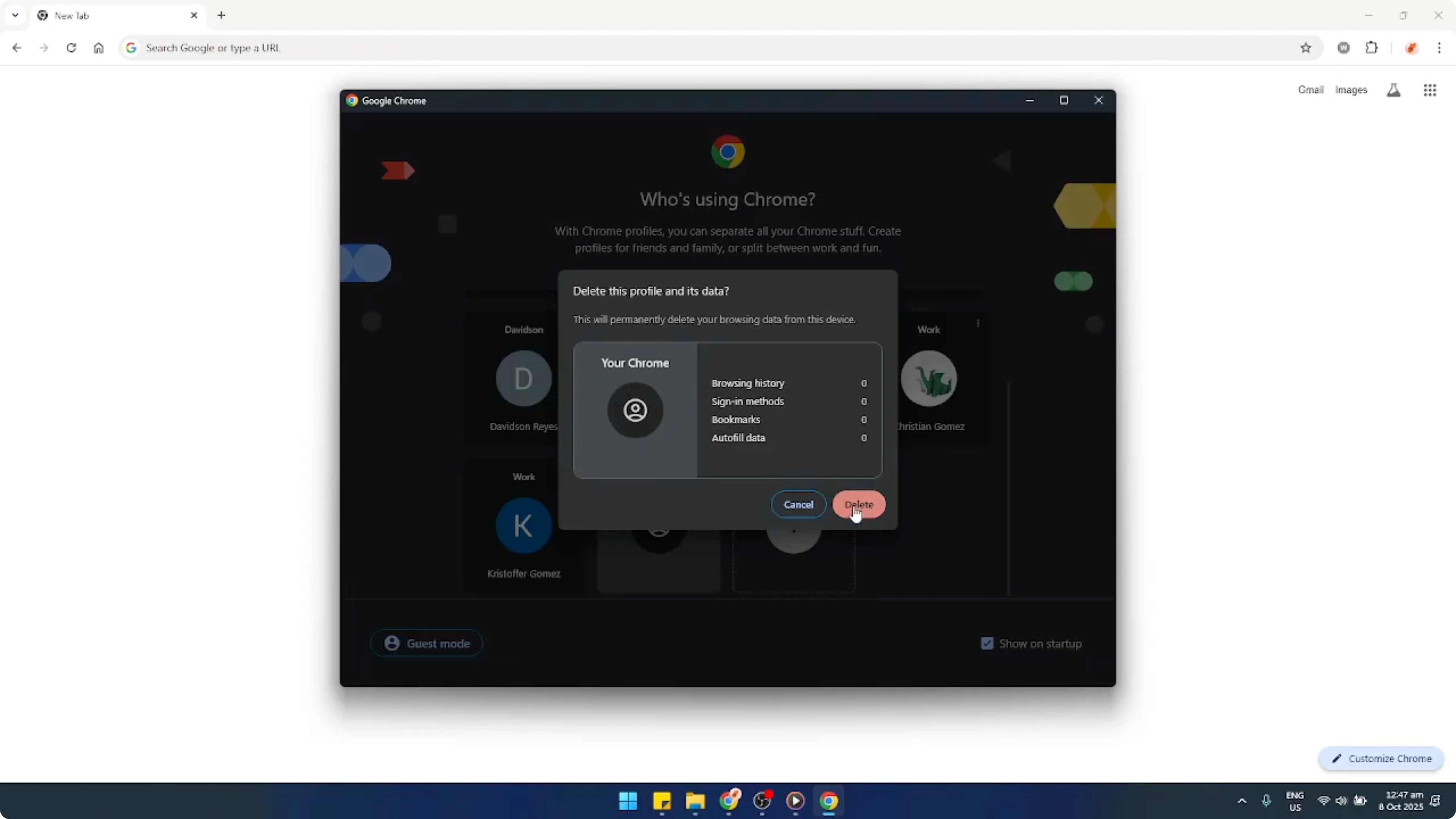 Screenshot from How To Delete Profiles In Google Chrome [2026 Guide] at 113s