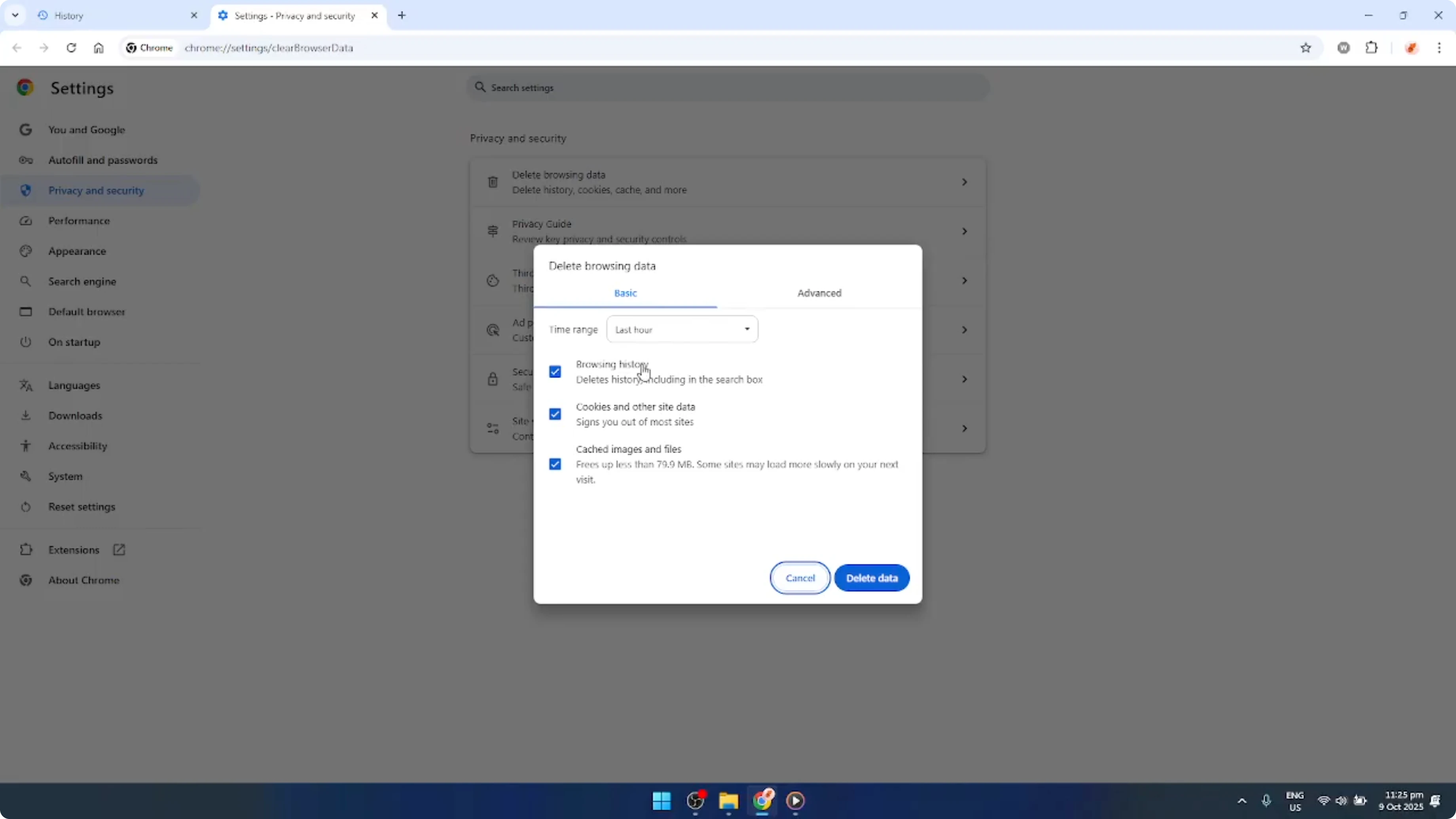 Screenshot from How To Delete Search History on Google Chrome Laptop [2026 Guide] at 49s