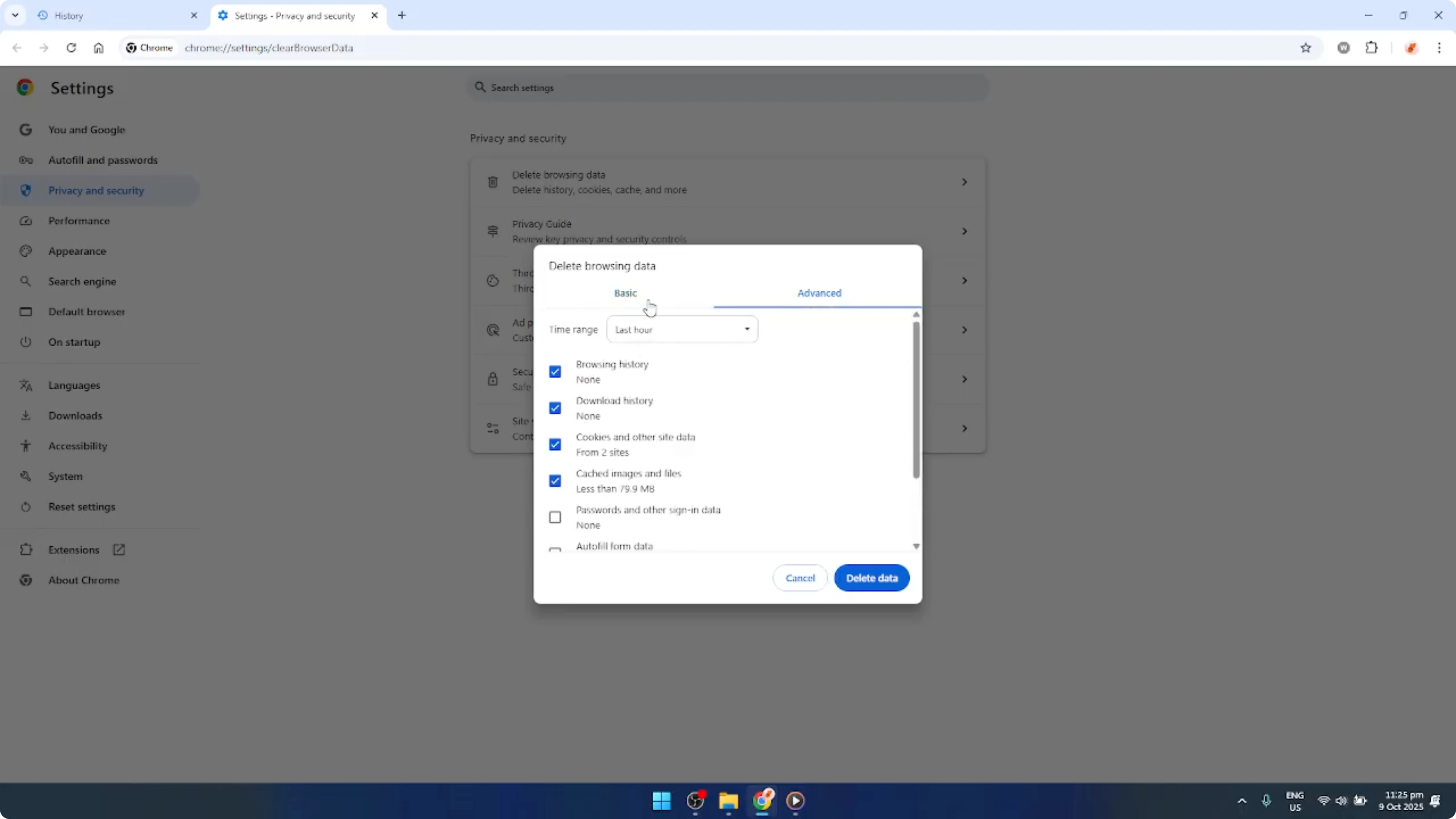 Screenshot from How To Delete Search History on Google Chrome Laptop [2026 Guide] at 54s