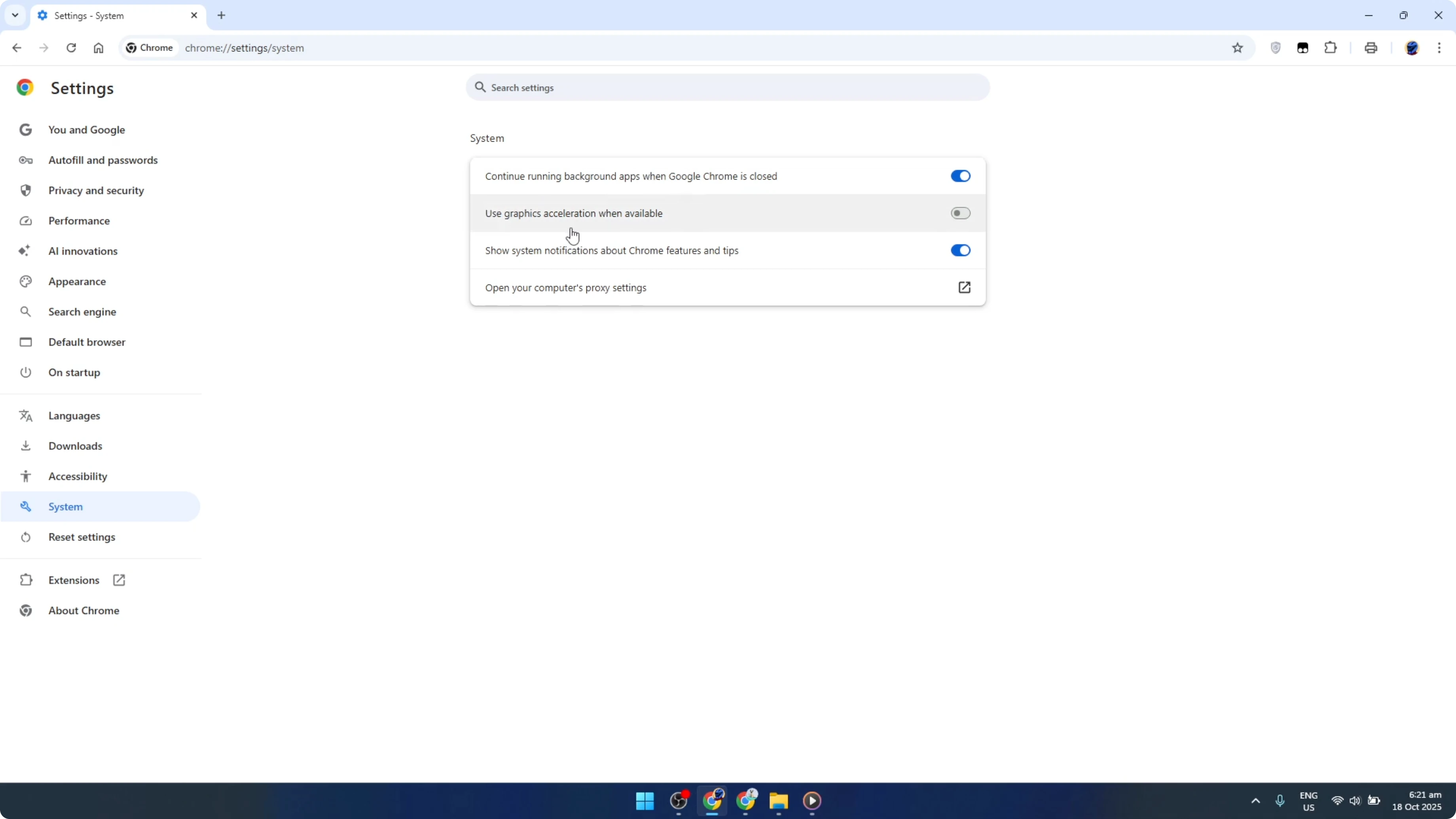 Screenshot from How To Disable Hardware Acceleration In Google Chrome [2026 Guide] at 96s