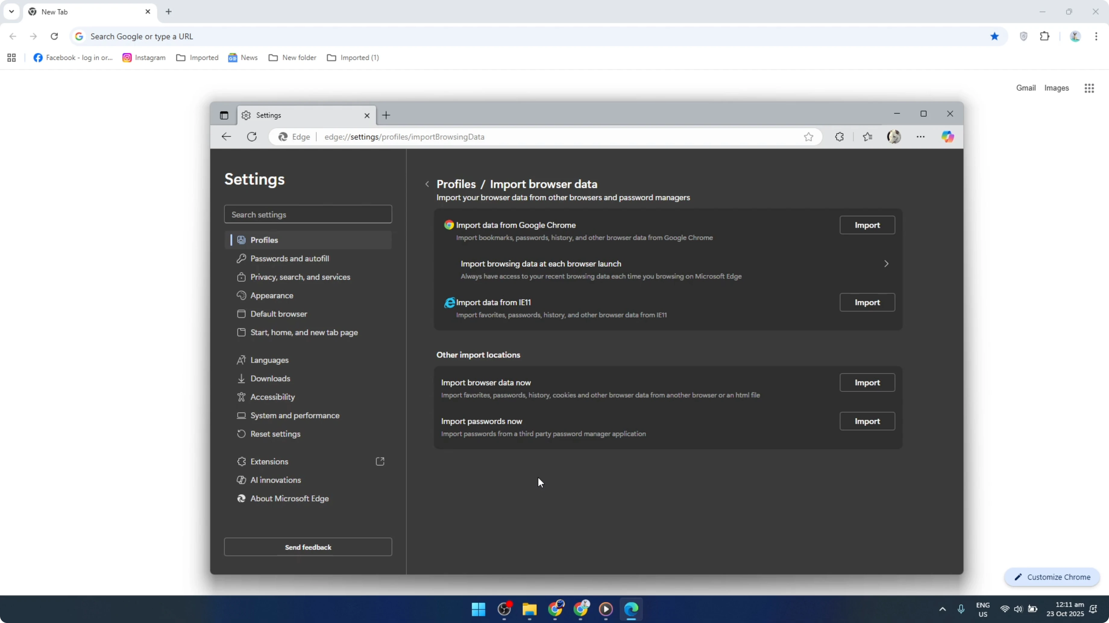 Screenshot from How To Disable Microsoft Edge Synching With Your Google Chrome [2026 Guide] at 57s