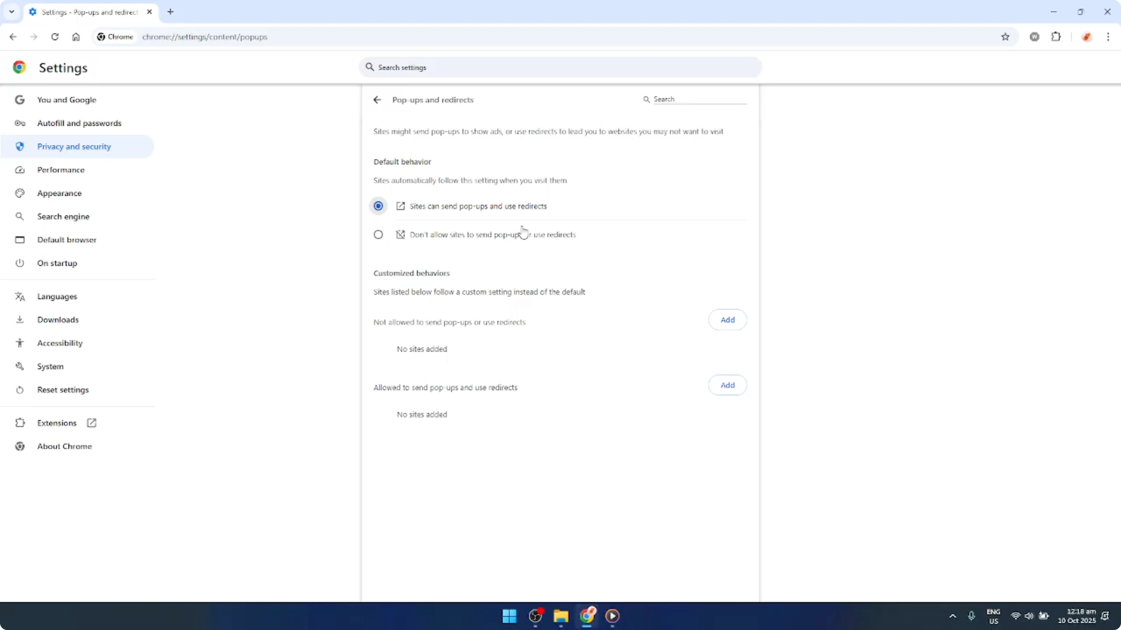 Screenshot from How To Disable Popup Blocker in Google Chrome Browser [2026 Guide] at 111s