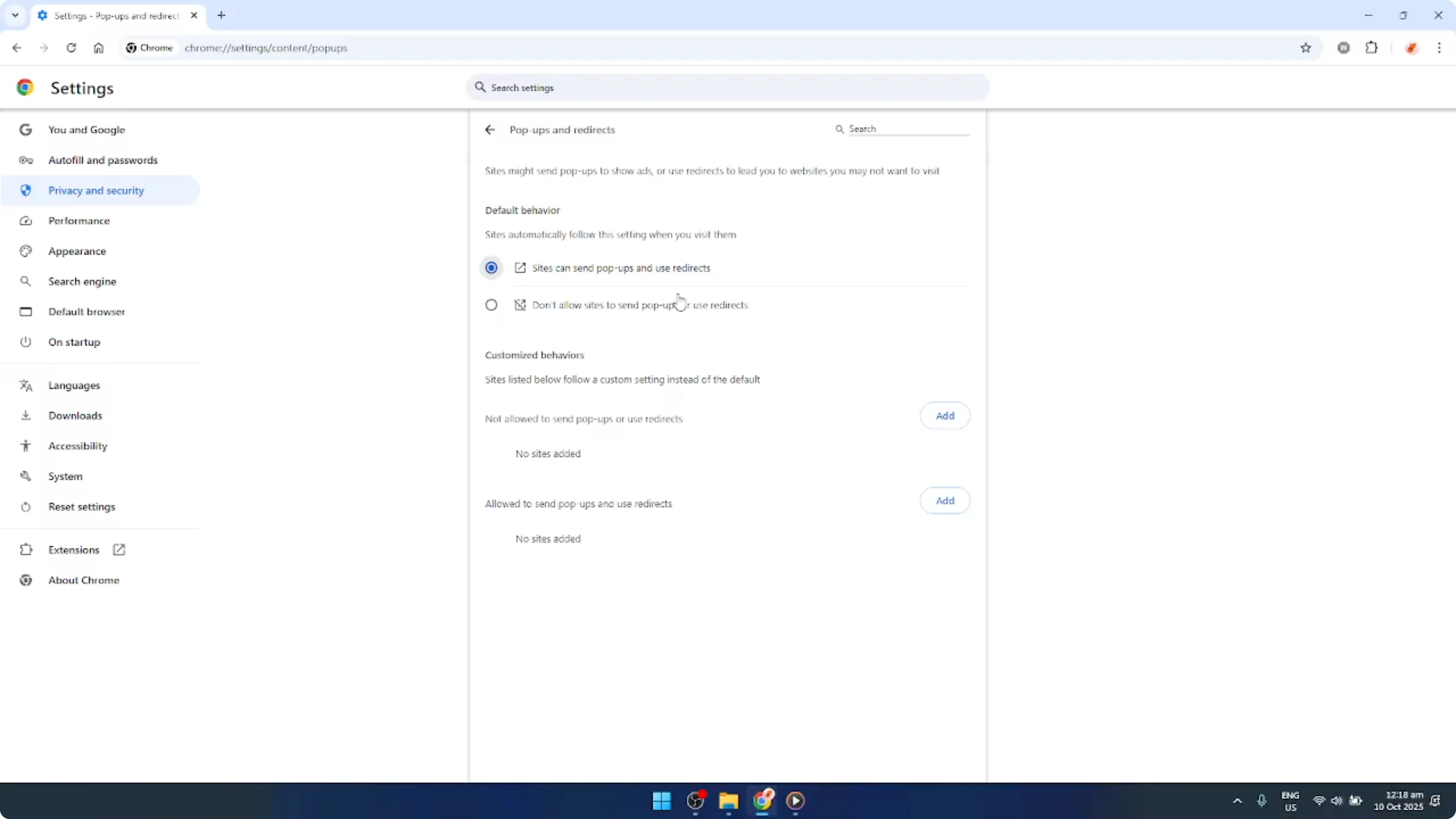 Screenshot from How To Disable Popup Blocker in Google Chrome Browser [2026 Guide] at 133s