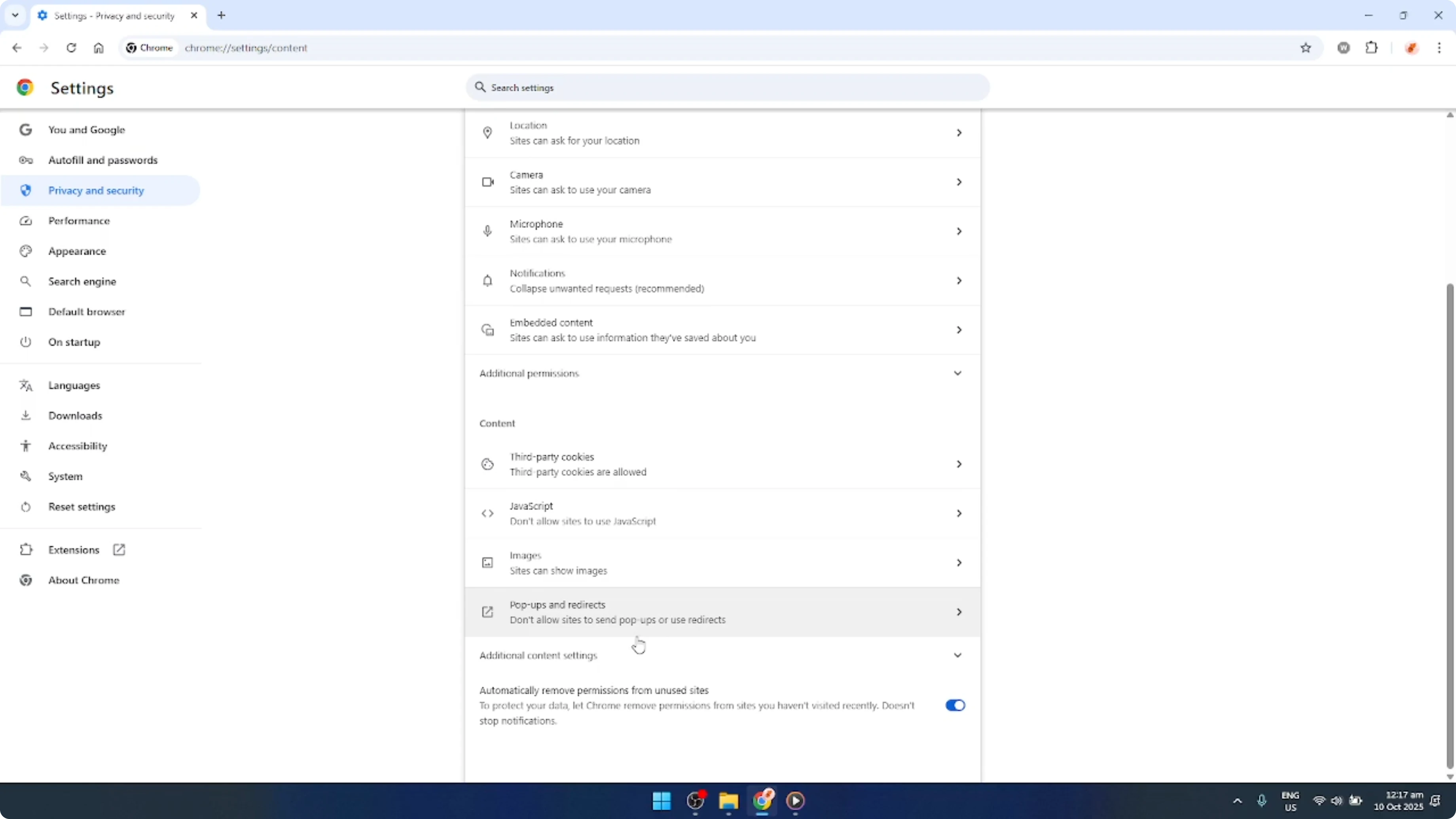 Screenshot from How To Disable Popup Blocker in Google Chrome Browser [2026 Guide] at 62s