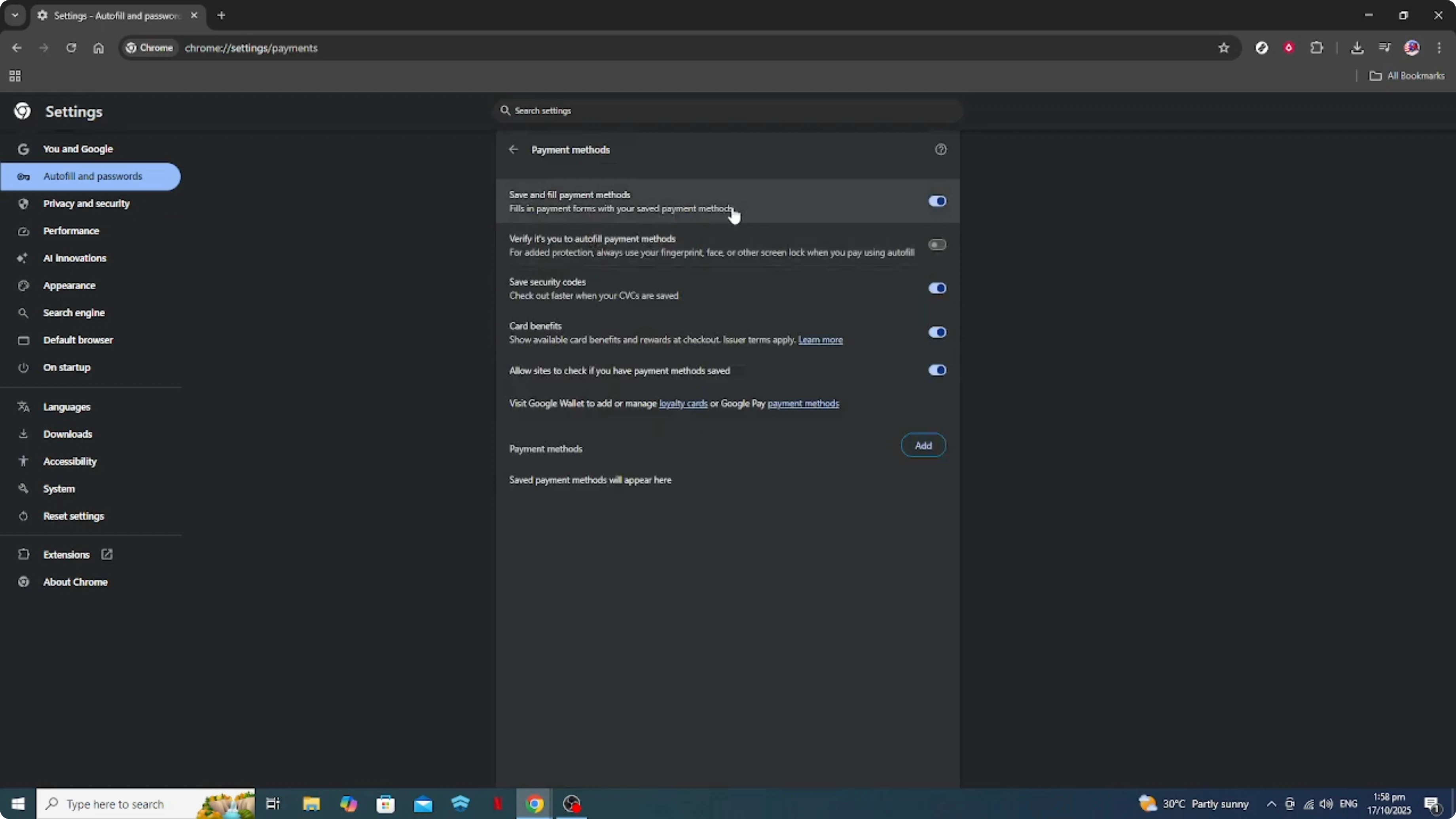 Screenshot from How To Enable and Disable Autofill in Google Chrome [2026 Guide] at 123s