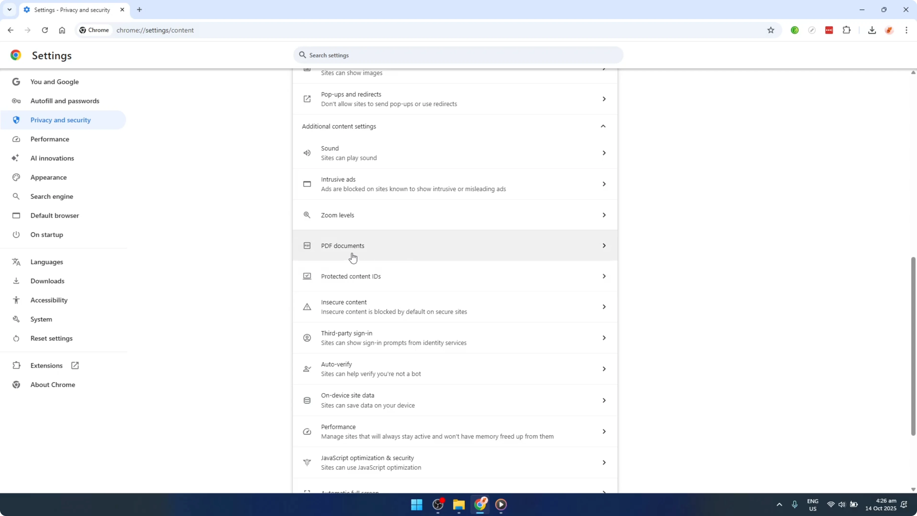 Screenshot from How To Enable Or Disable PDF Viewer in Google Chrome [2026 Guide] at 109s