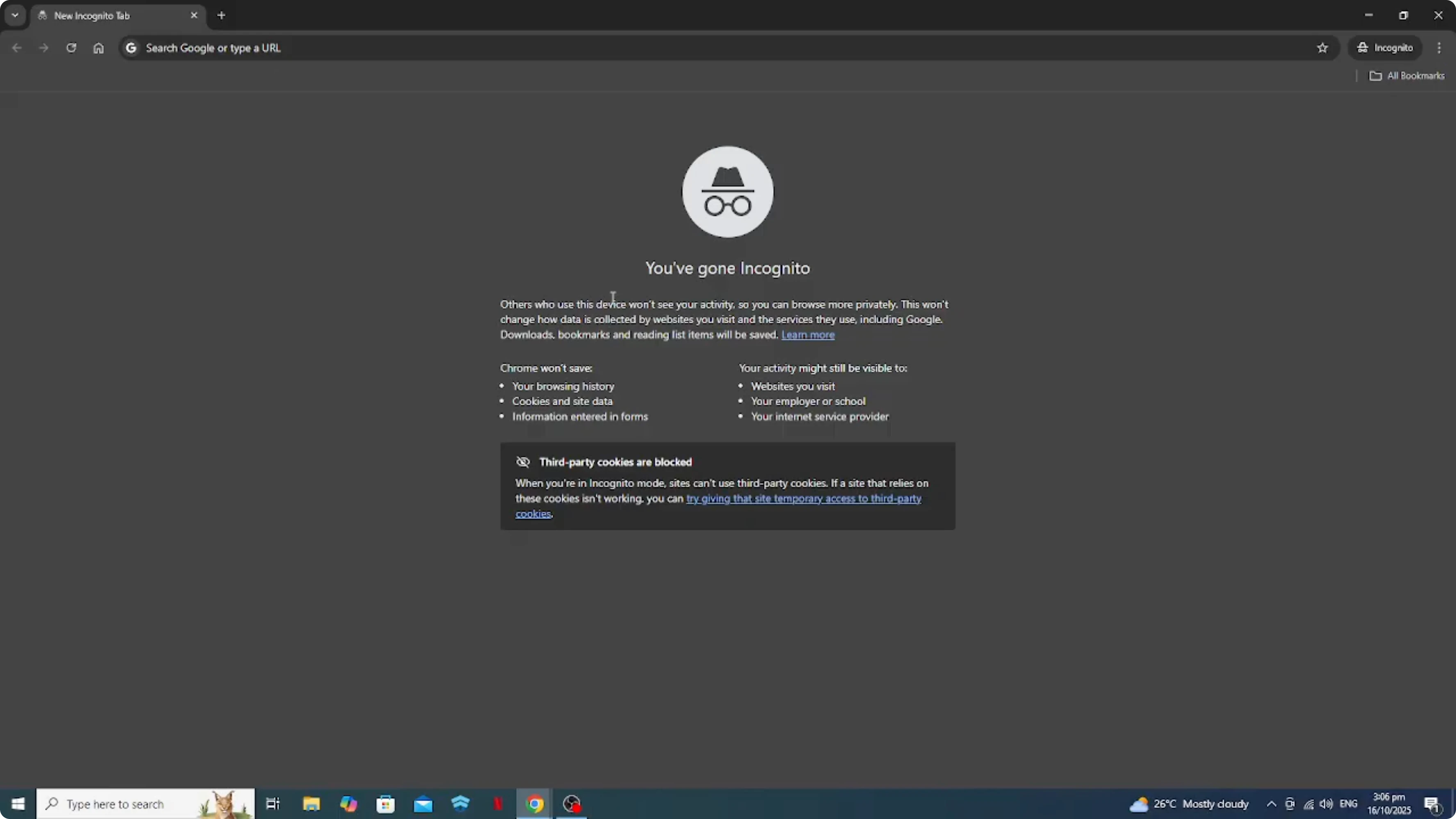 Screenshot from How To Enable Incognito Mode in Google Chrome [2026 Guide] at 75s