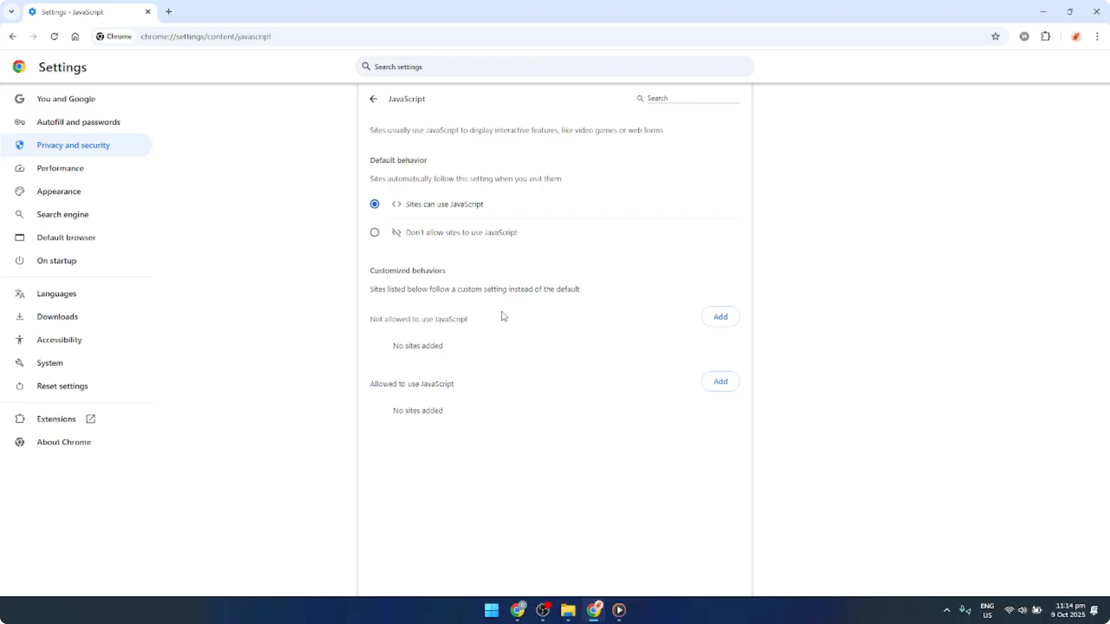 Screenshot from How To Enable JavaScript On Google Chrome [2026 Guide] at 109s