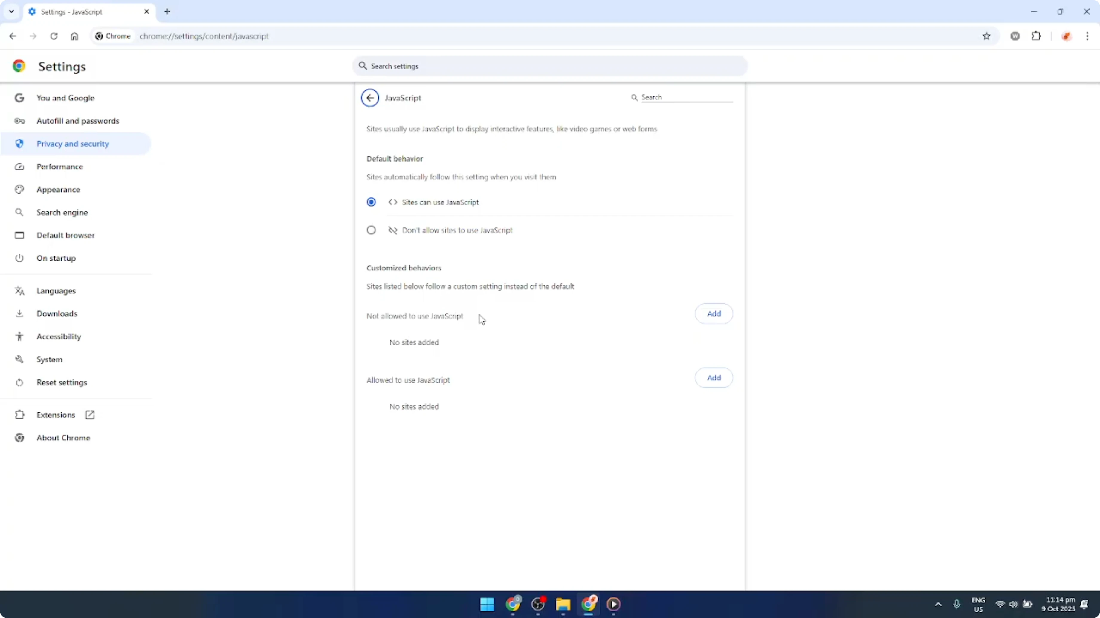 Screenshot from How To Enable JavaScript On Google Chrome [2026 Guide] at 136s