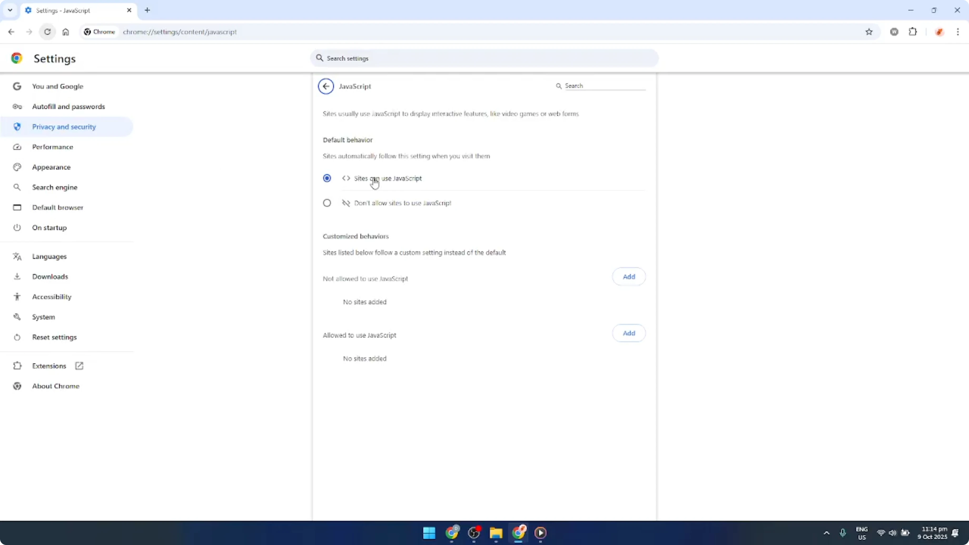 Screenshot from How To Enable JavaScript On Google Chrome [2026 Guide] at 79s