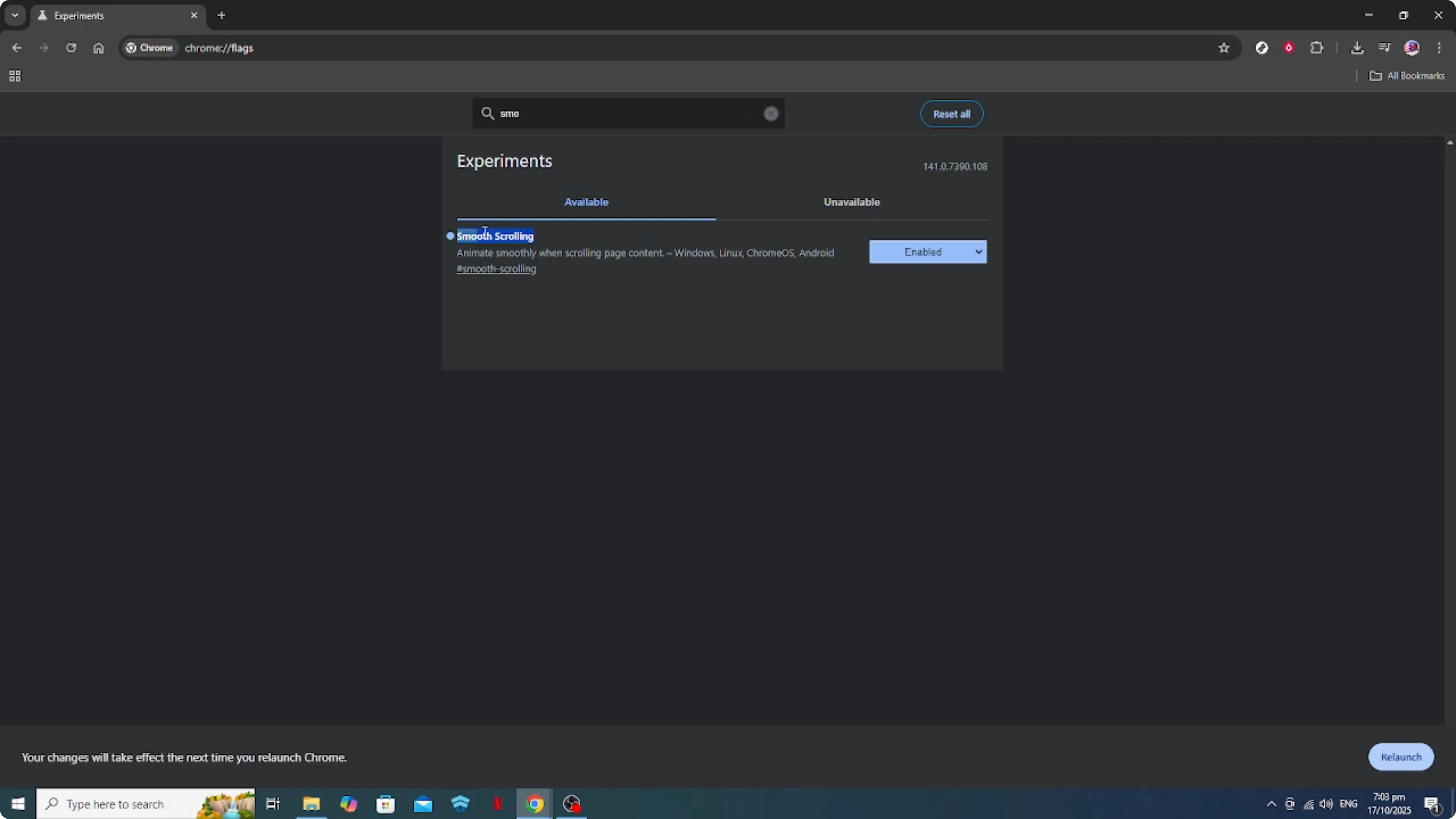 Screenshot from How To Enable Smooth Scrolling in Google Chrome [2026 Guide] at 126s