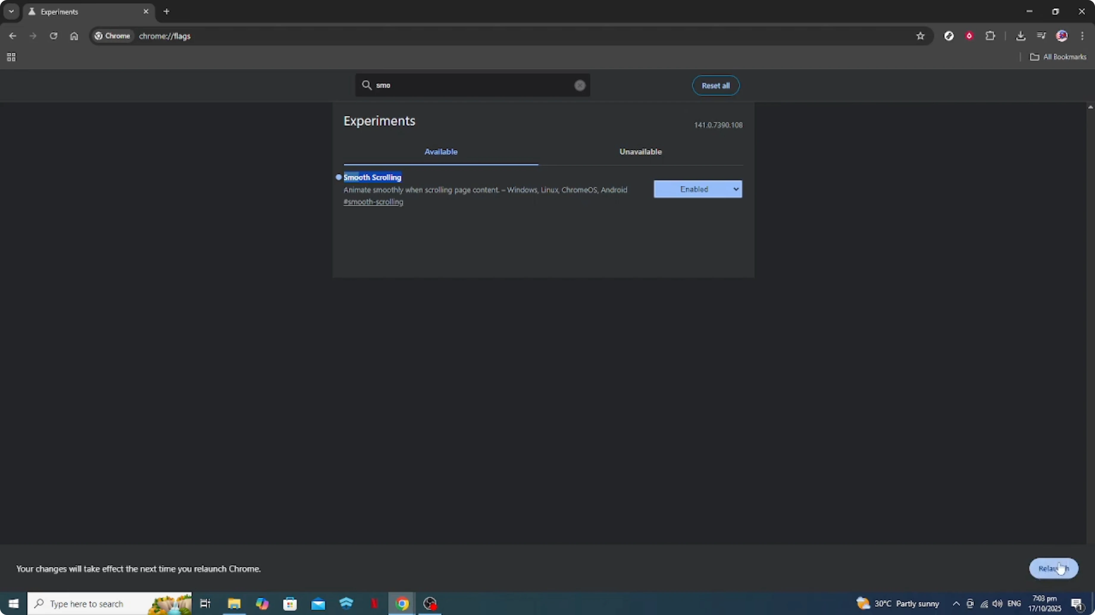 Screenshot from How To Enable Smooth Scrolling in Google Chrome [2026 Guide] at 155s