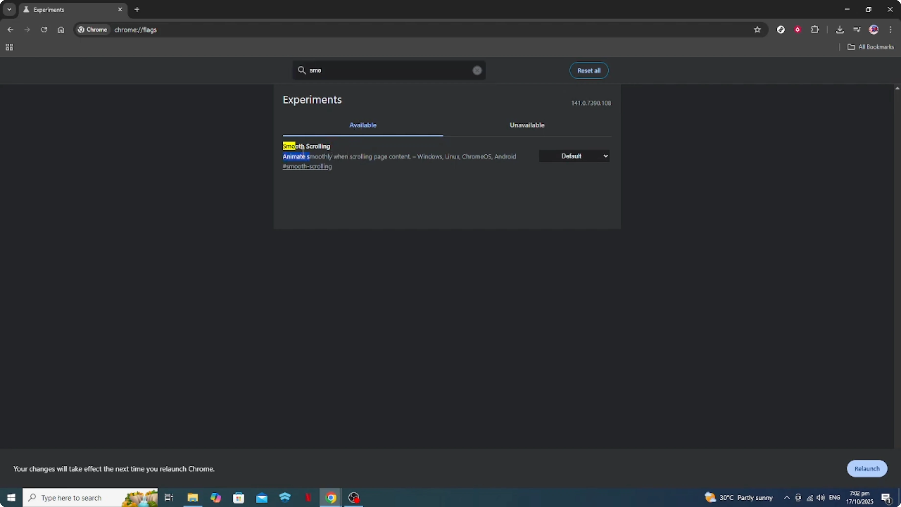 Screenshot from How To Enable Smooth Scrolling in Google Chrome [2026 Guide] at 81s