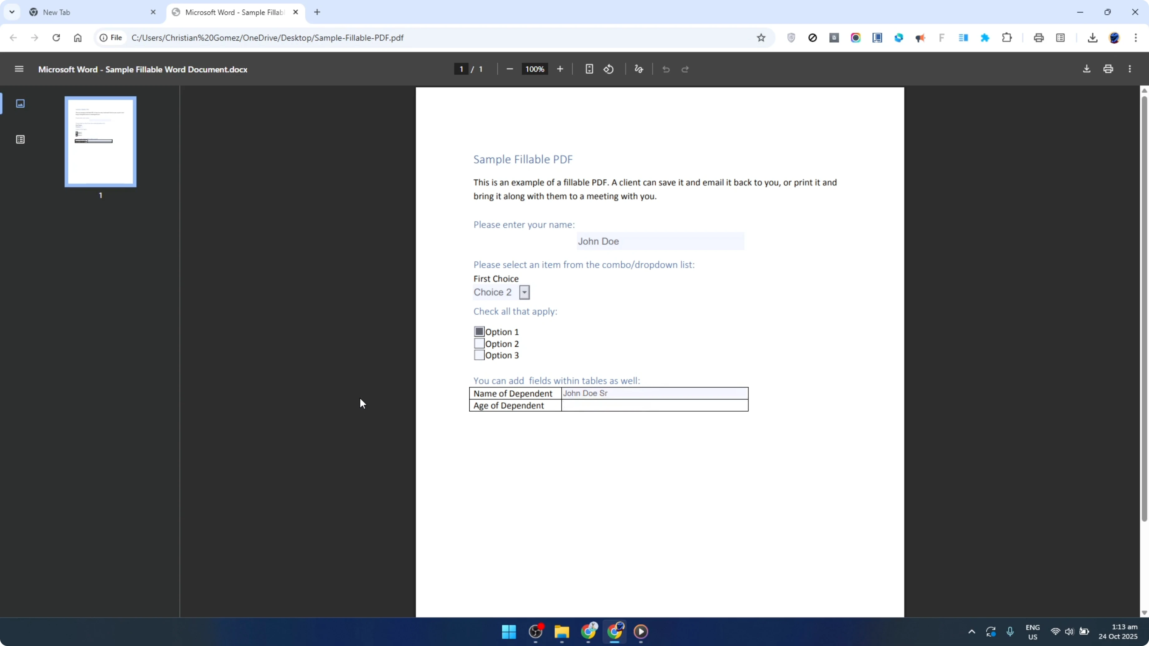 Screenshot from How To Fill a Fillable PDF Form for Free Using Google Chrome [2026 Guide] at 89s