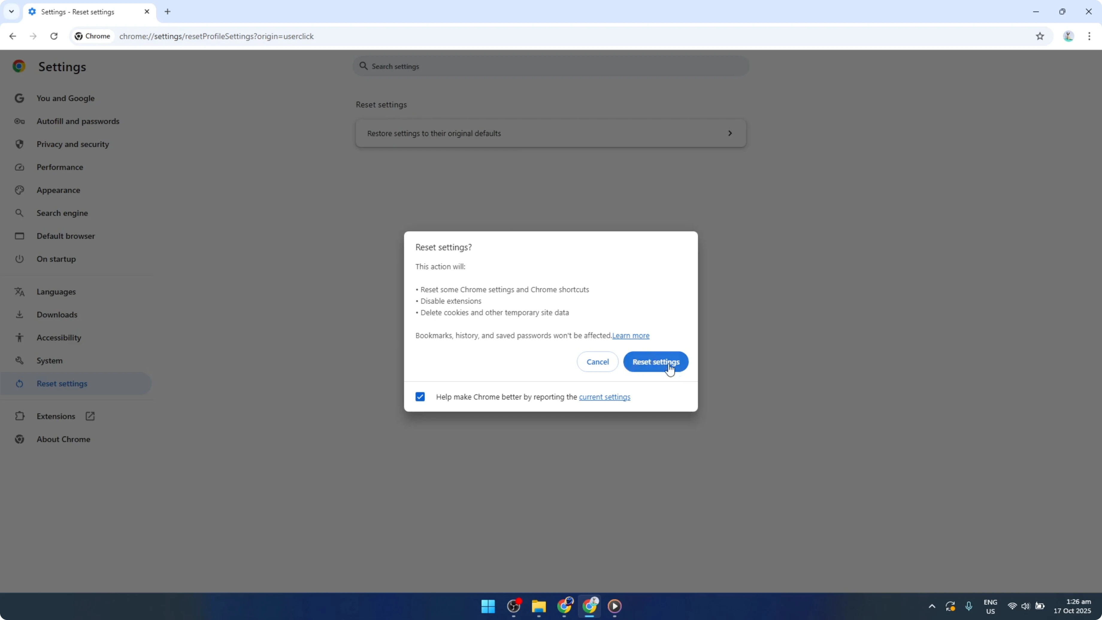 Screenshot from How To Fix Google Chrome 400 That’s an Error on Windows [2026 Guide] at 126s