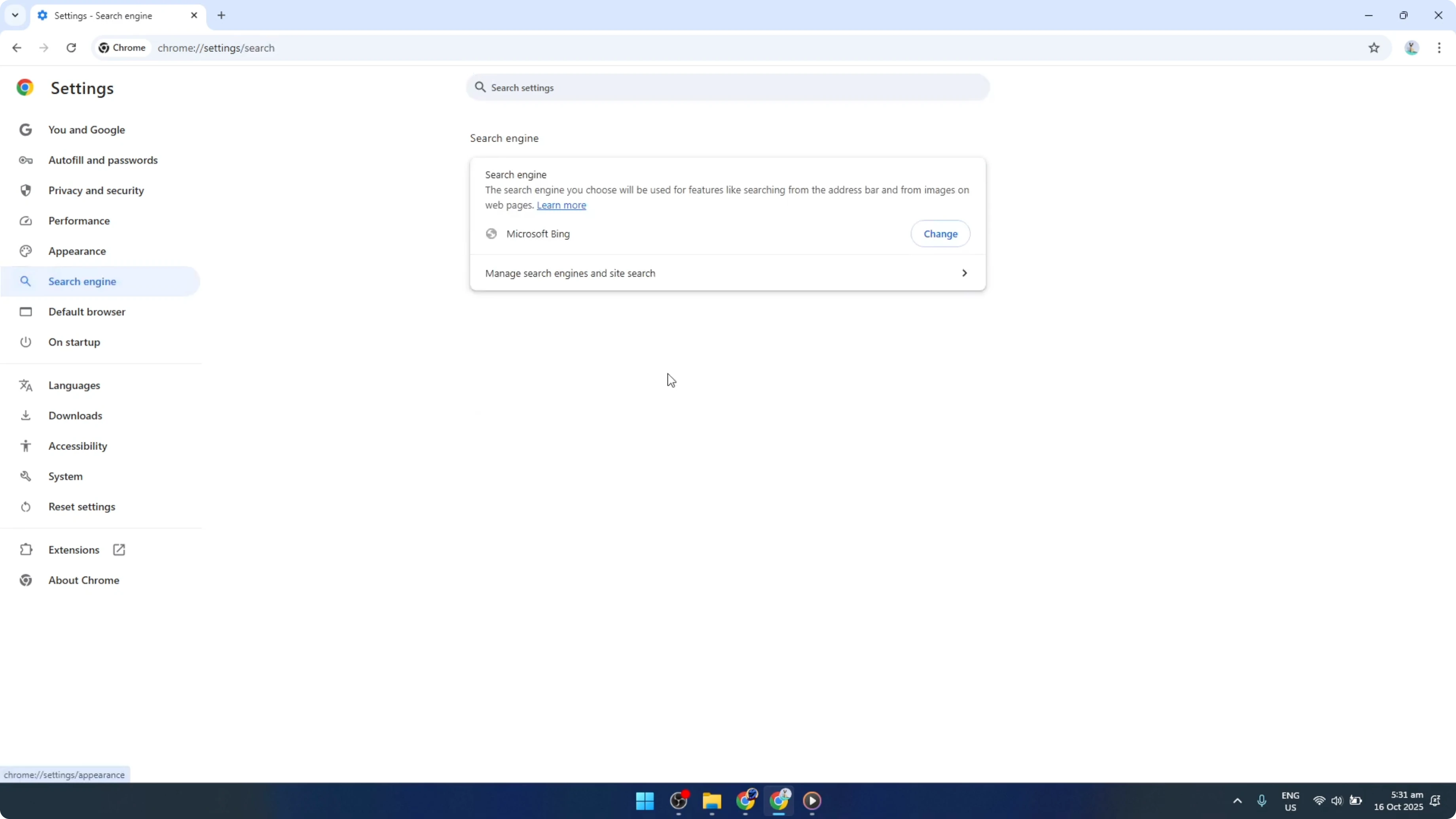 Screenshot from How To Fix Google Chrome Search Engine Changing to Bing [2026 Guide] at 46s
