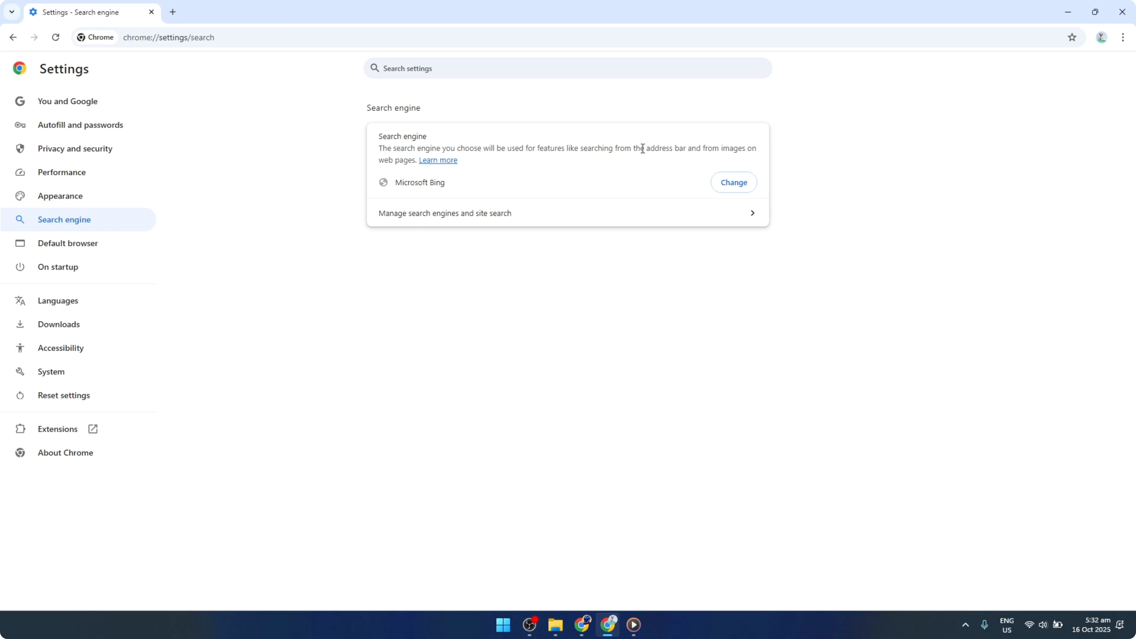 Screenshot from How To Fix Google Chrome Search Engine Changing to Bing [2026 Guide] at 62s