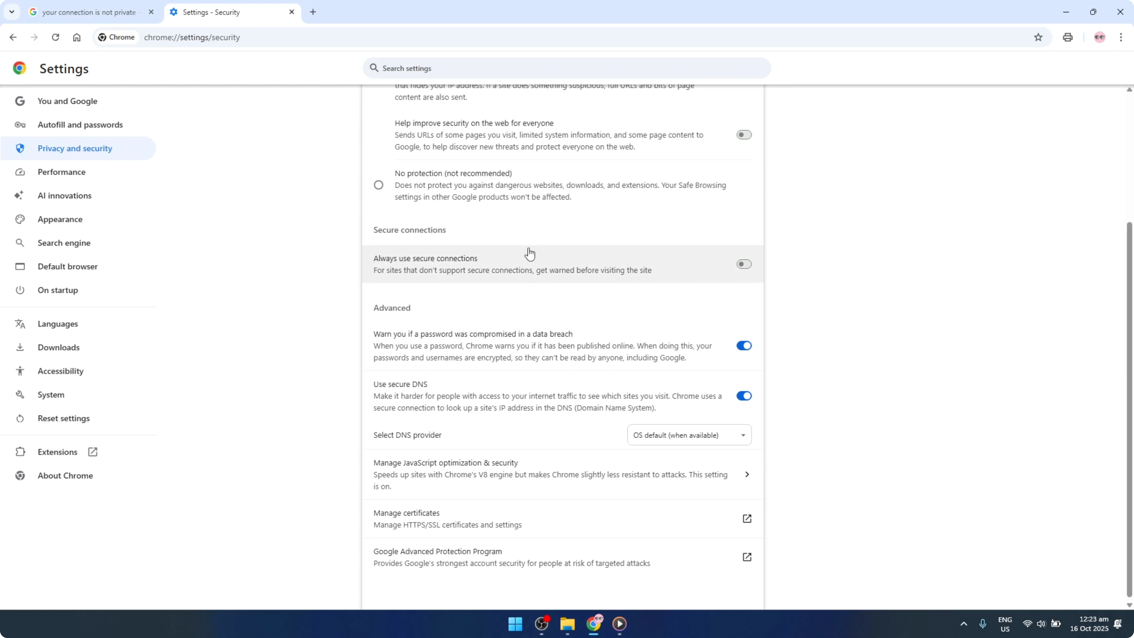 Screenshot from How To Fix “Your Connection is Not Private” Error on Google Chrome [2026 Guide] at 92s