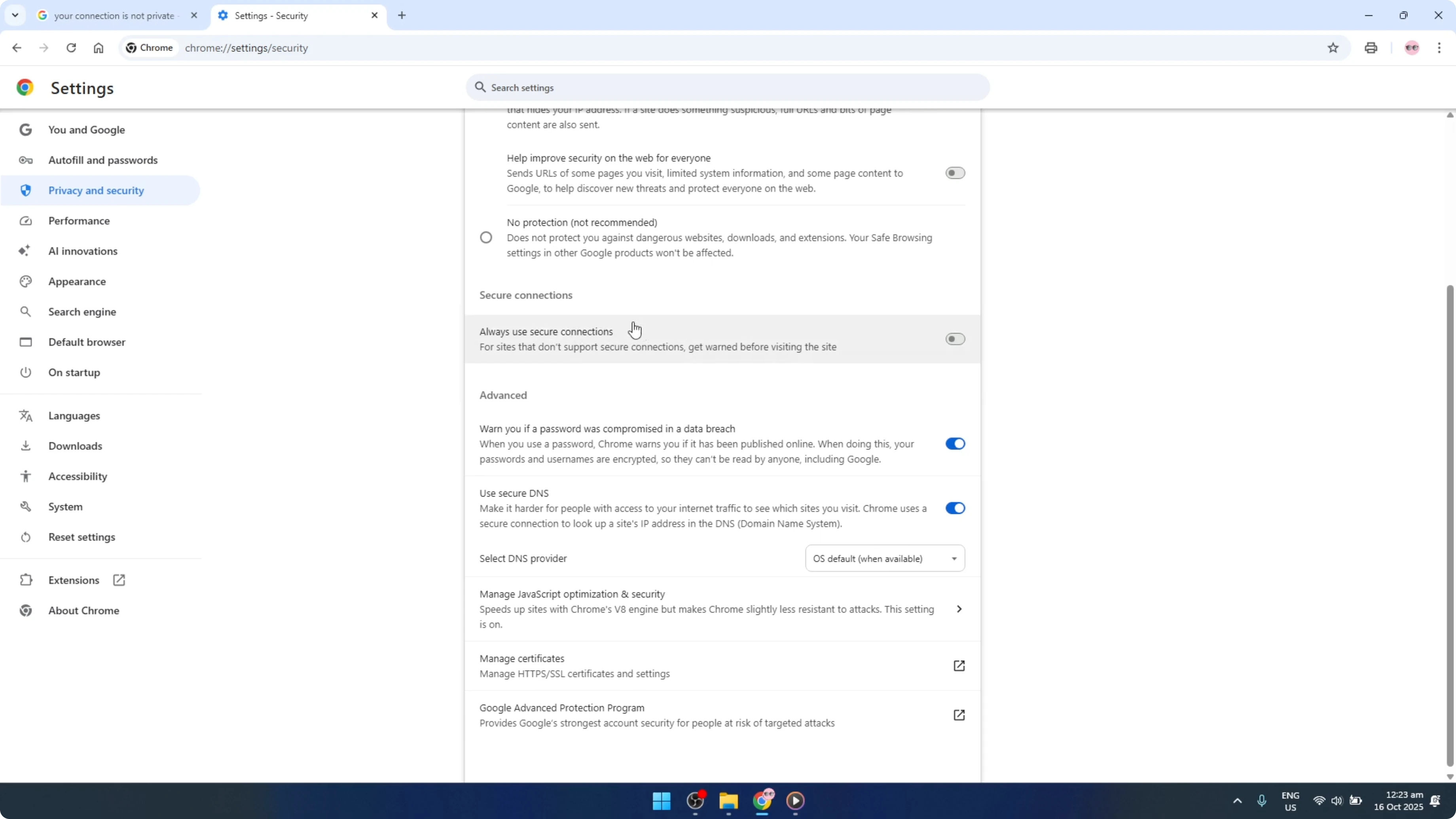 Screenshot from How To Fix “Your Connection is Not Private” Error on Google Chrome [2026 Guide] at 98s