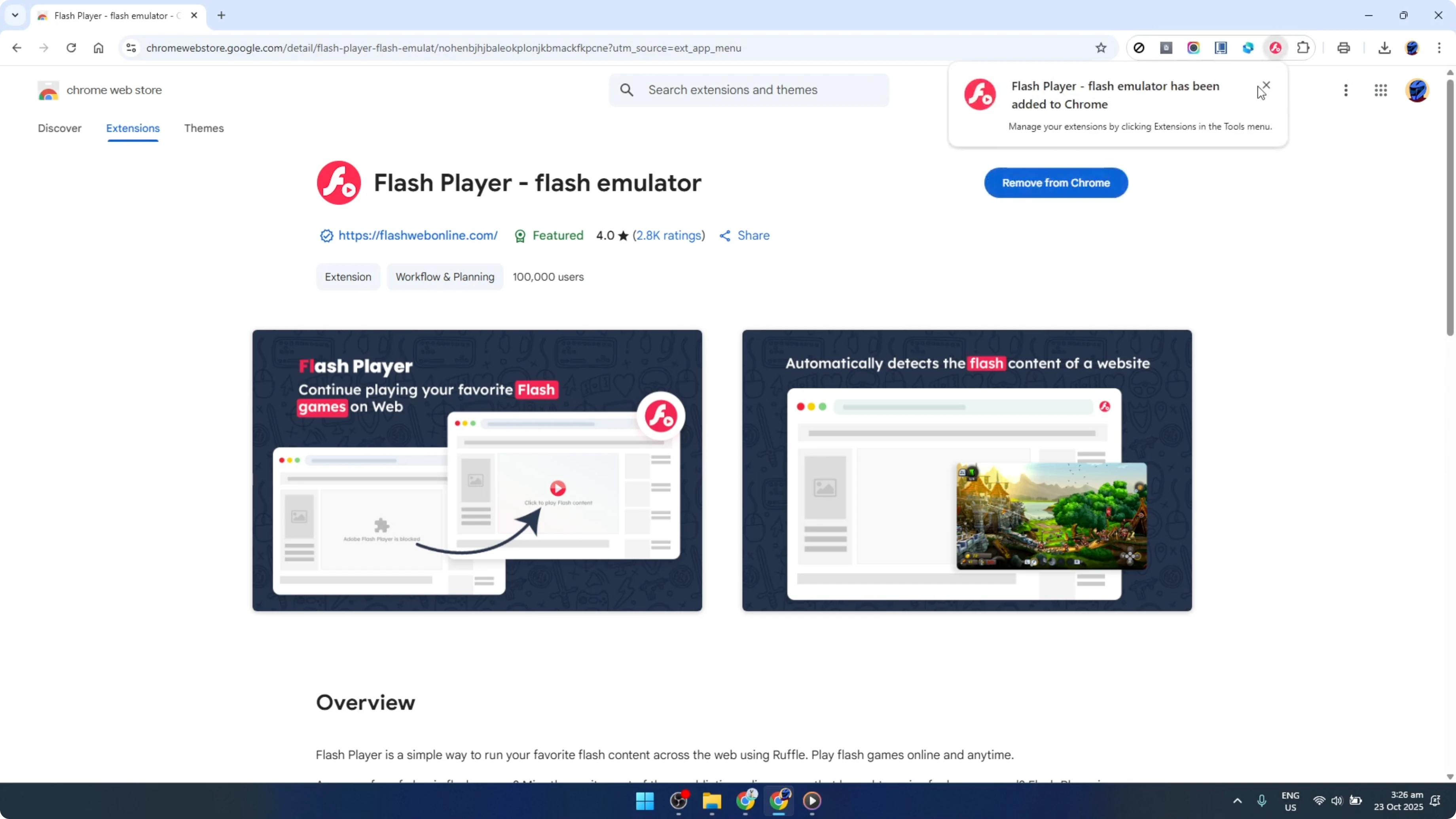 Screenshot from How To Get Flash Player In Google Chrome [2026 Guide] at 96s