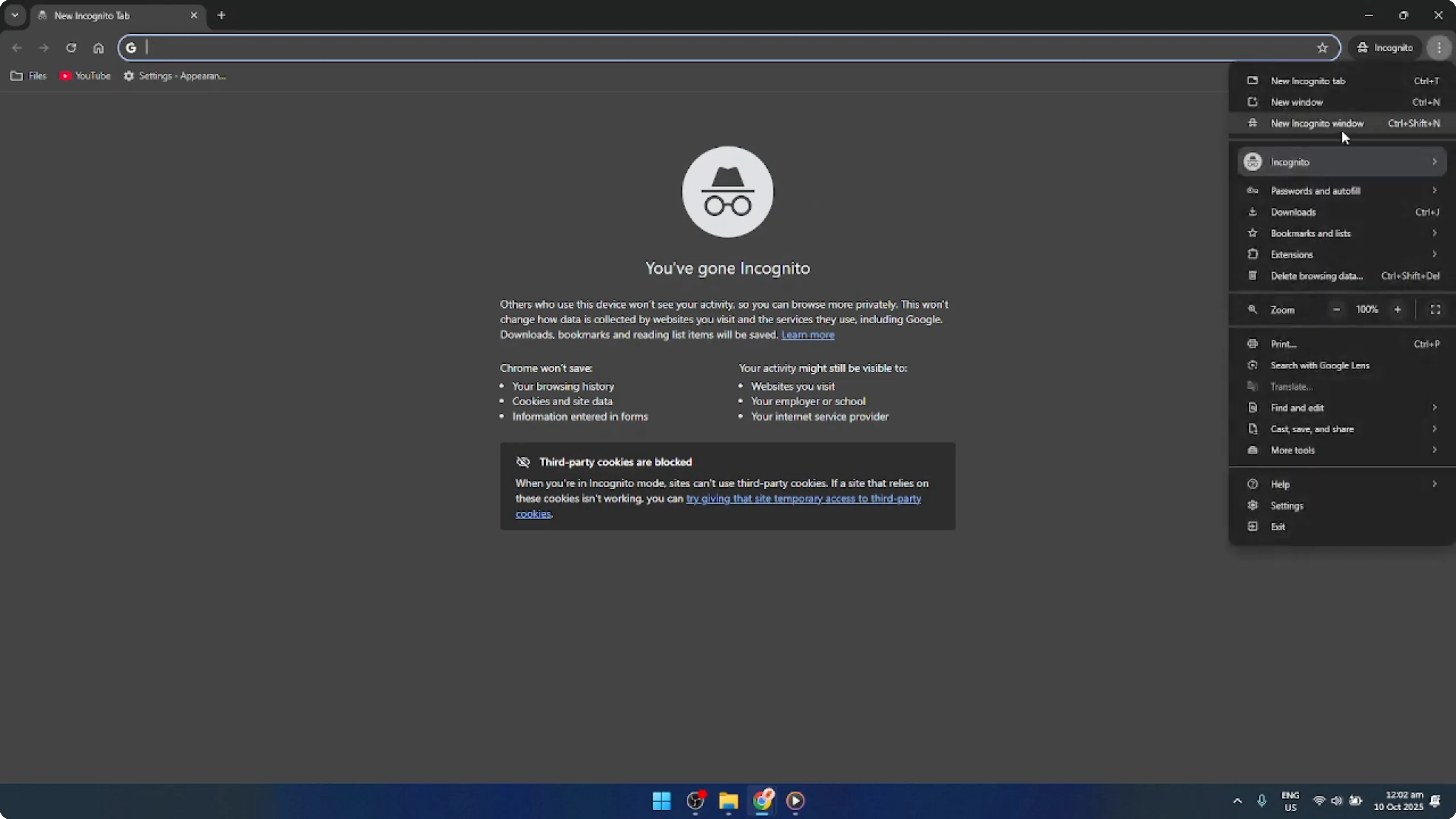 Screenshot from How To Go Incognito On Google Chrome [2026 Guide] at 128s