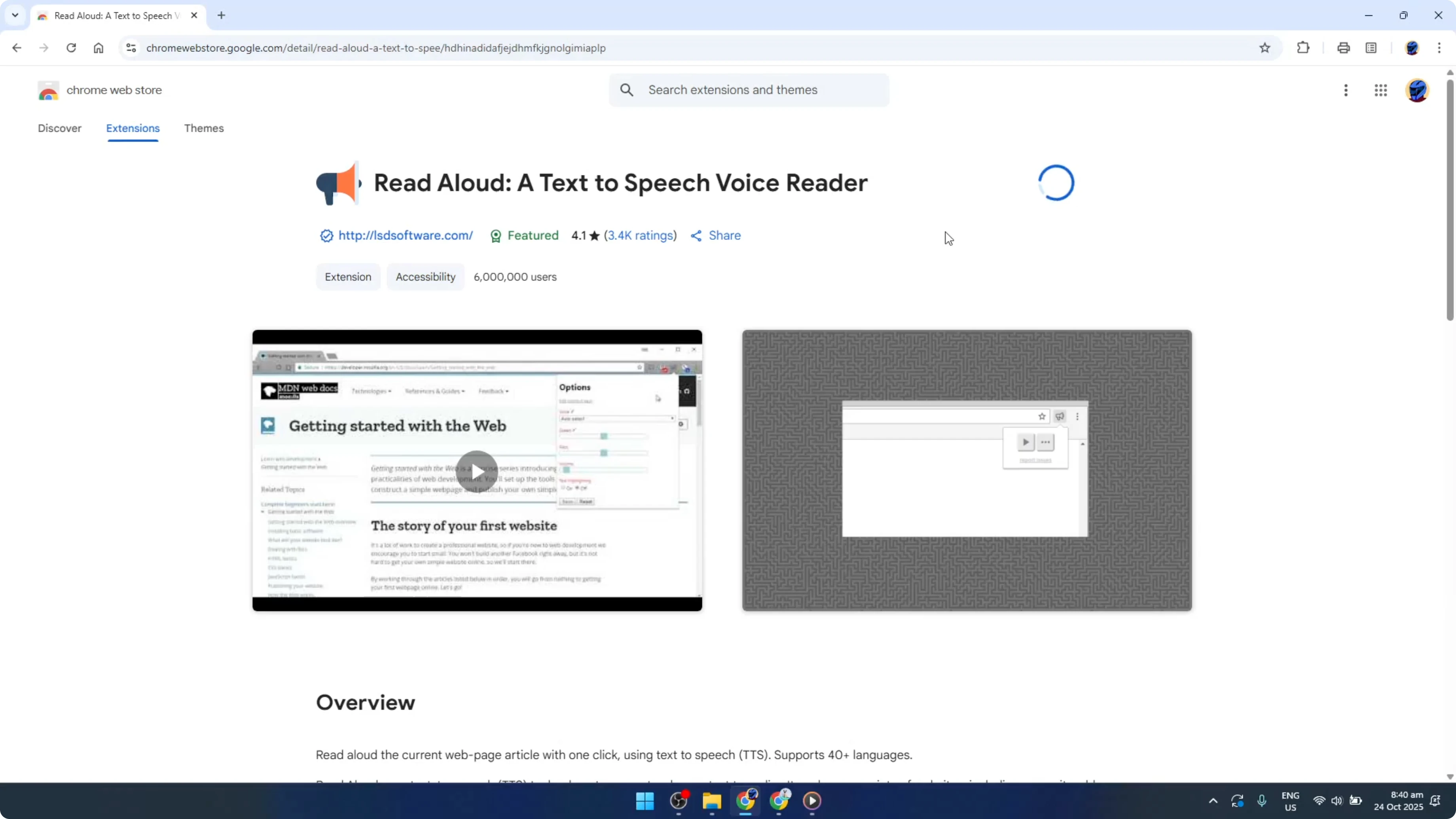 Screenshot from How To Make Google Chrome Read Docs and Web Aloud [2026 Guide] at 41s