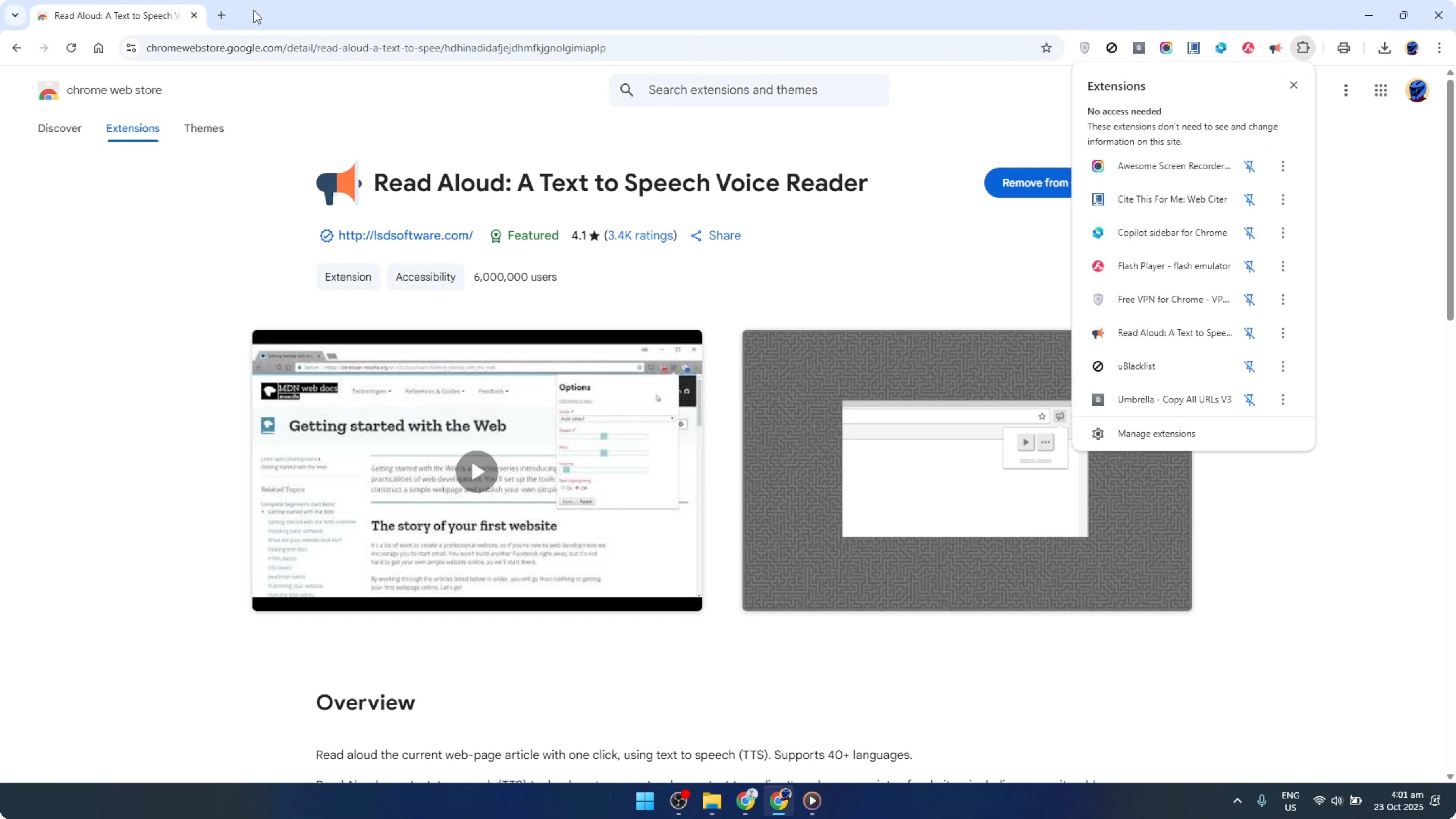 Screenshot from How To Have Google Chrome Read Web Pages Out Loud to You [2026 Guide] at 66s