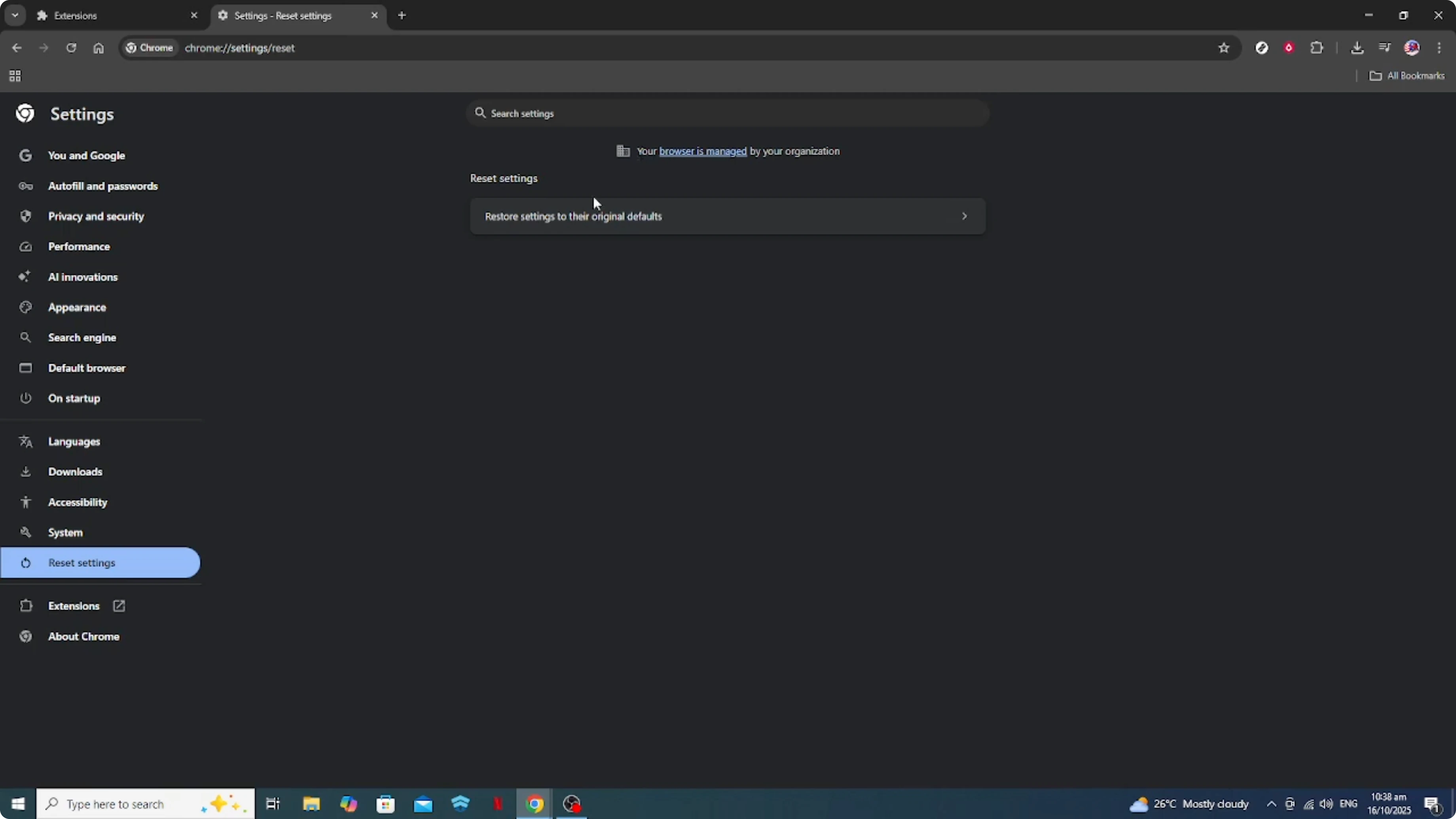 Screenshot from How To Get Google Chrome Toolbar Back [2026 Guide] at 146s