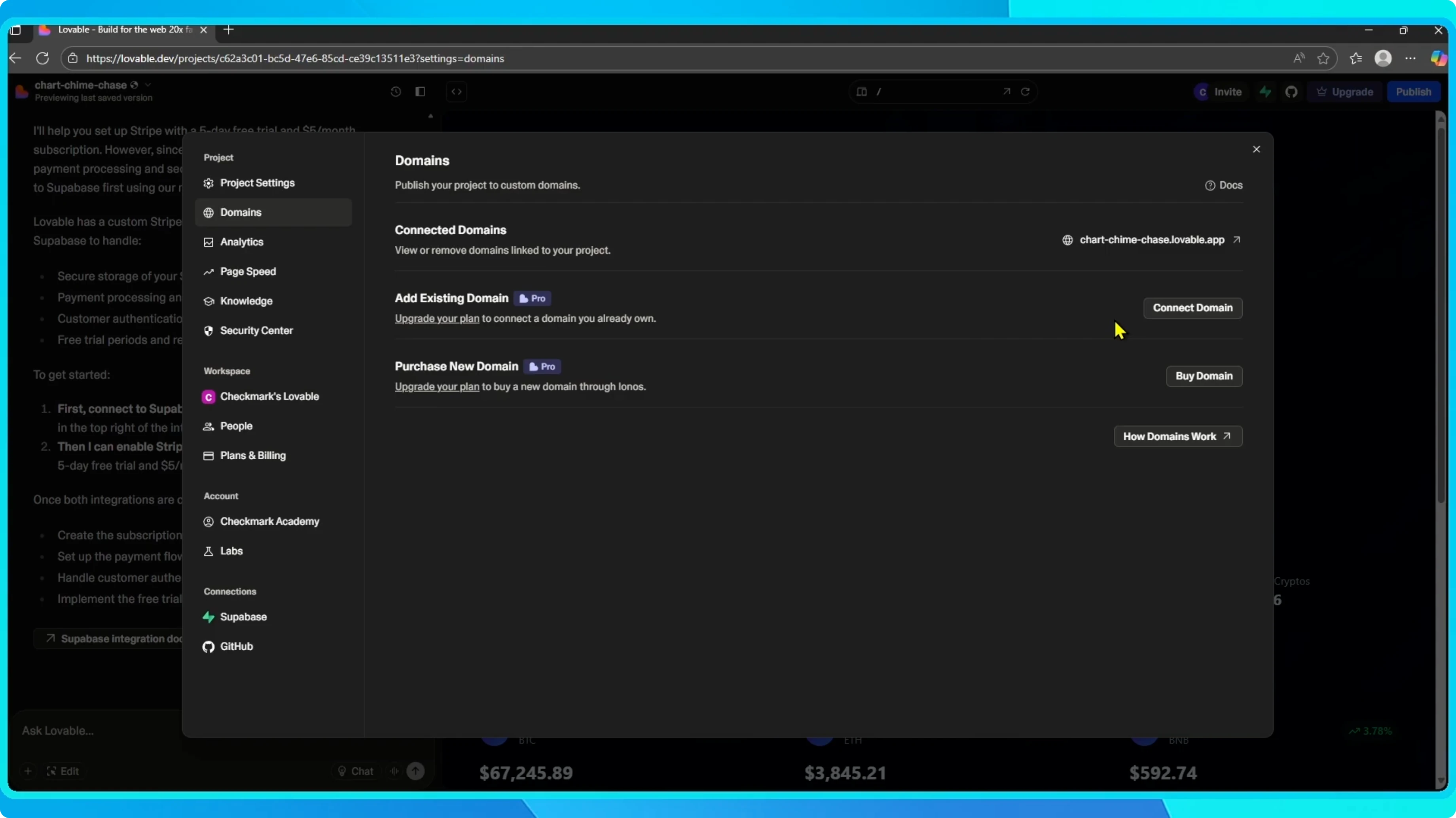 Screenshot from How to Add a Custom Domain in Lovable? at 25s