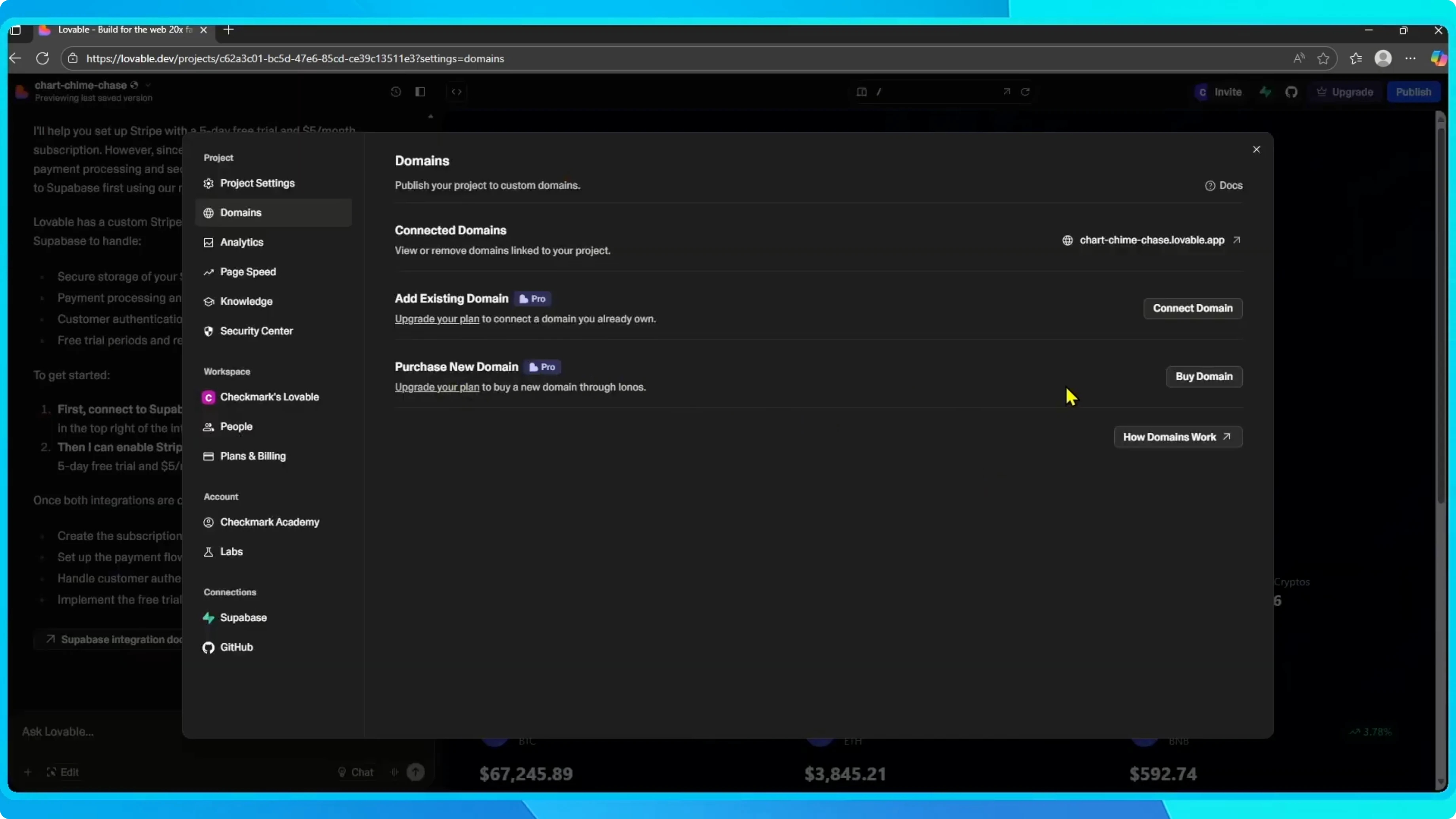 Screenshot from How to Add a Custom Domain in Lovable? at 32s