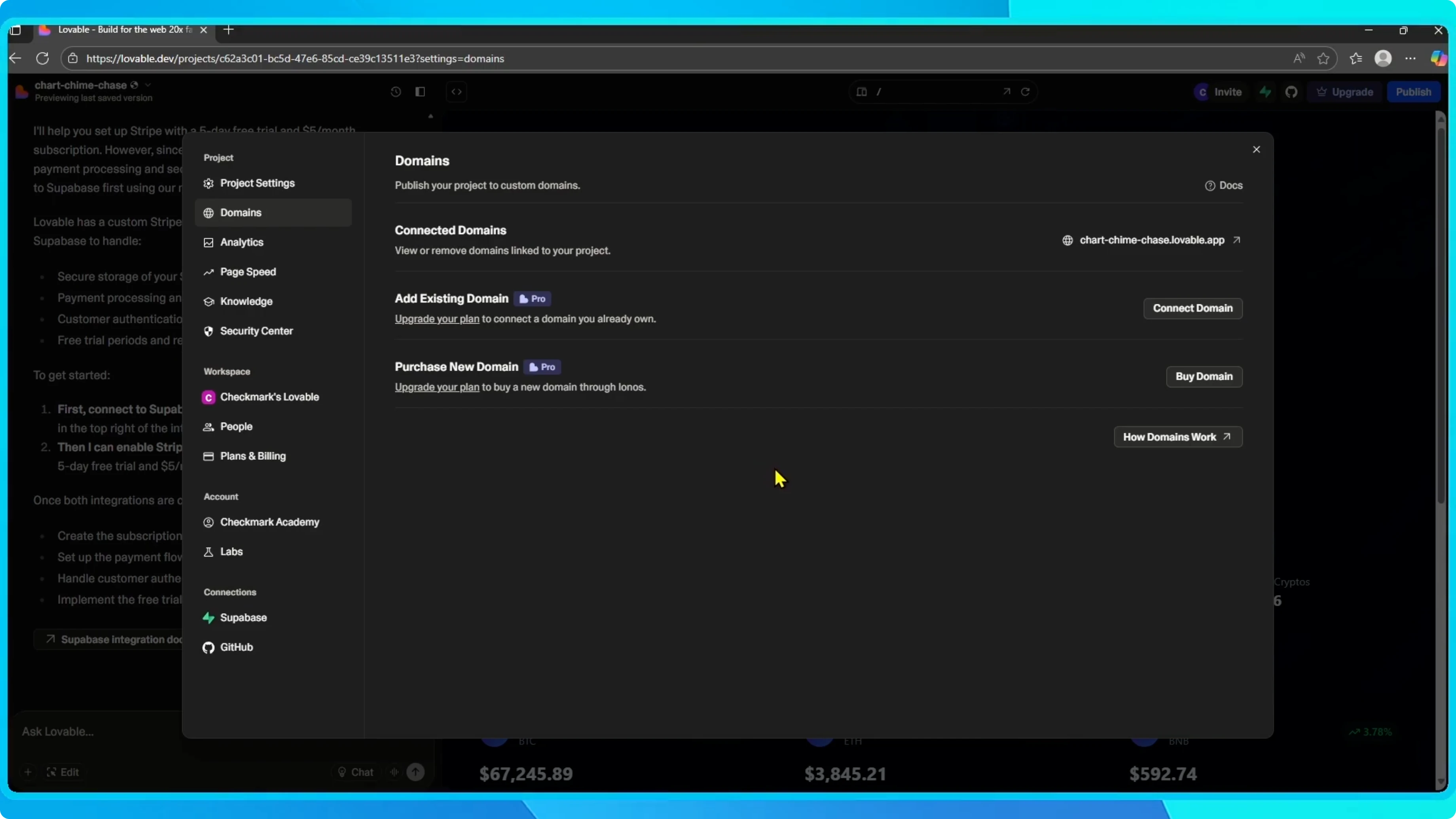 Screenshot from How to Add a Custom Domain in Lovable? at 53s