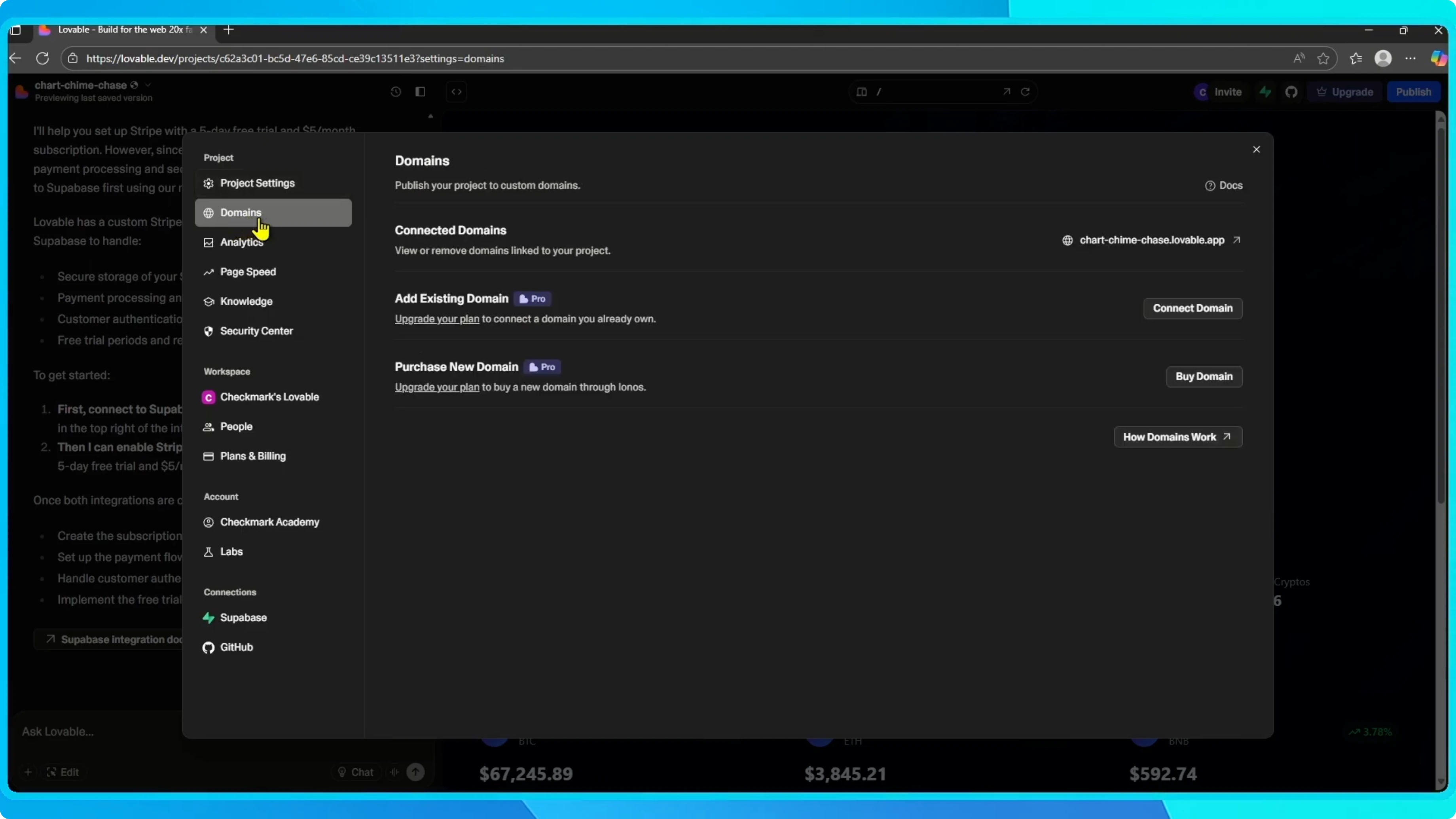 Screenshot from How to Add a Custom Domain in Lovable? at 9s