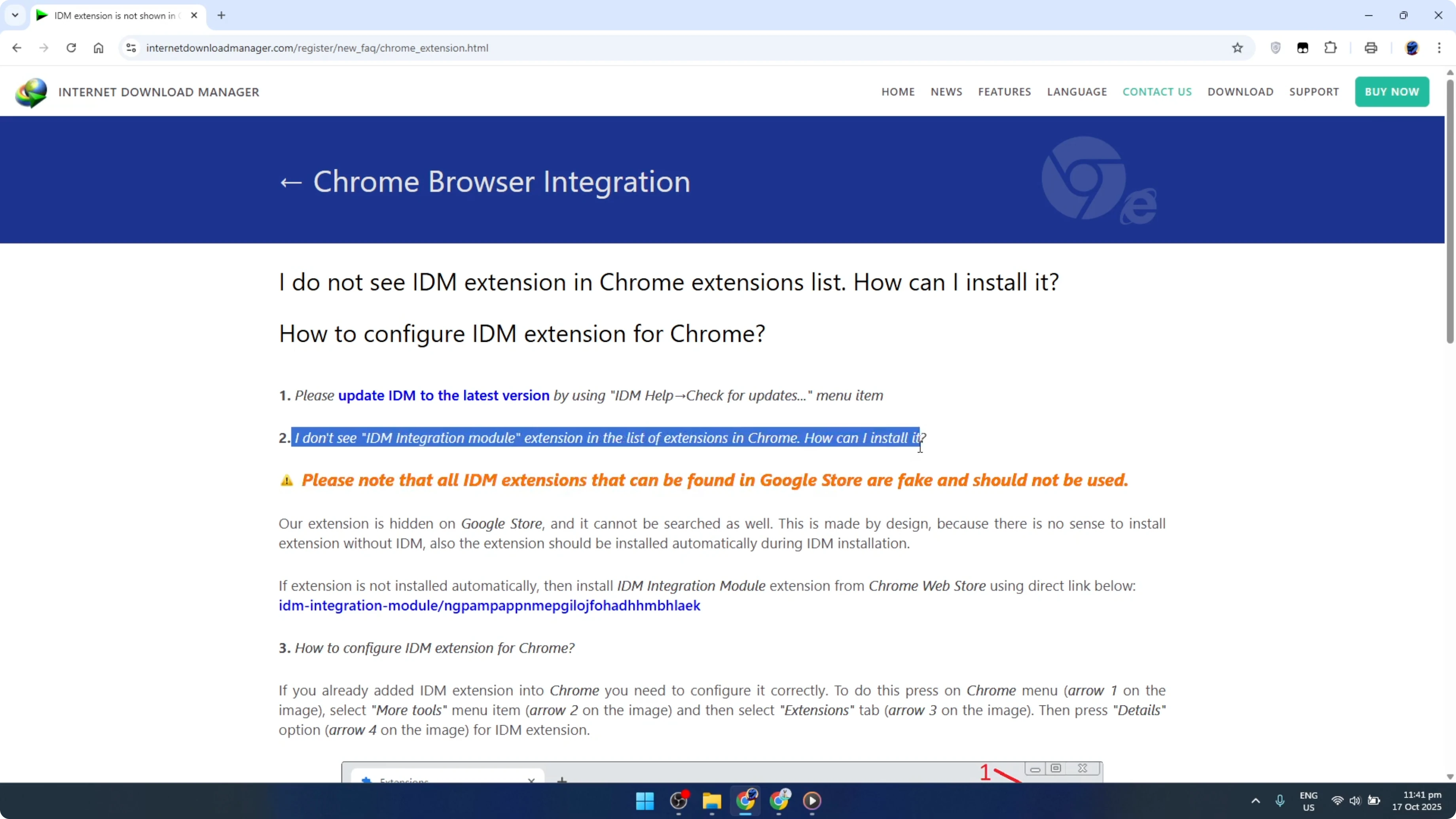 Screenshot from How To Add IDM Extension To Google Chrome Browser Manually [2026 Guide] at 63s