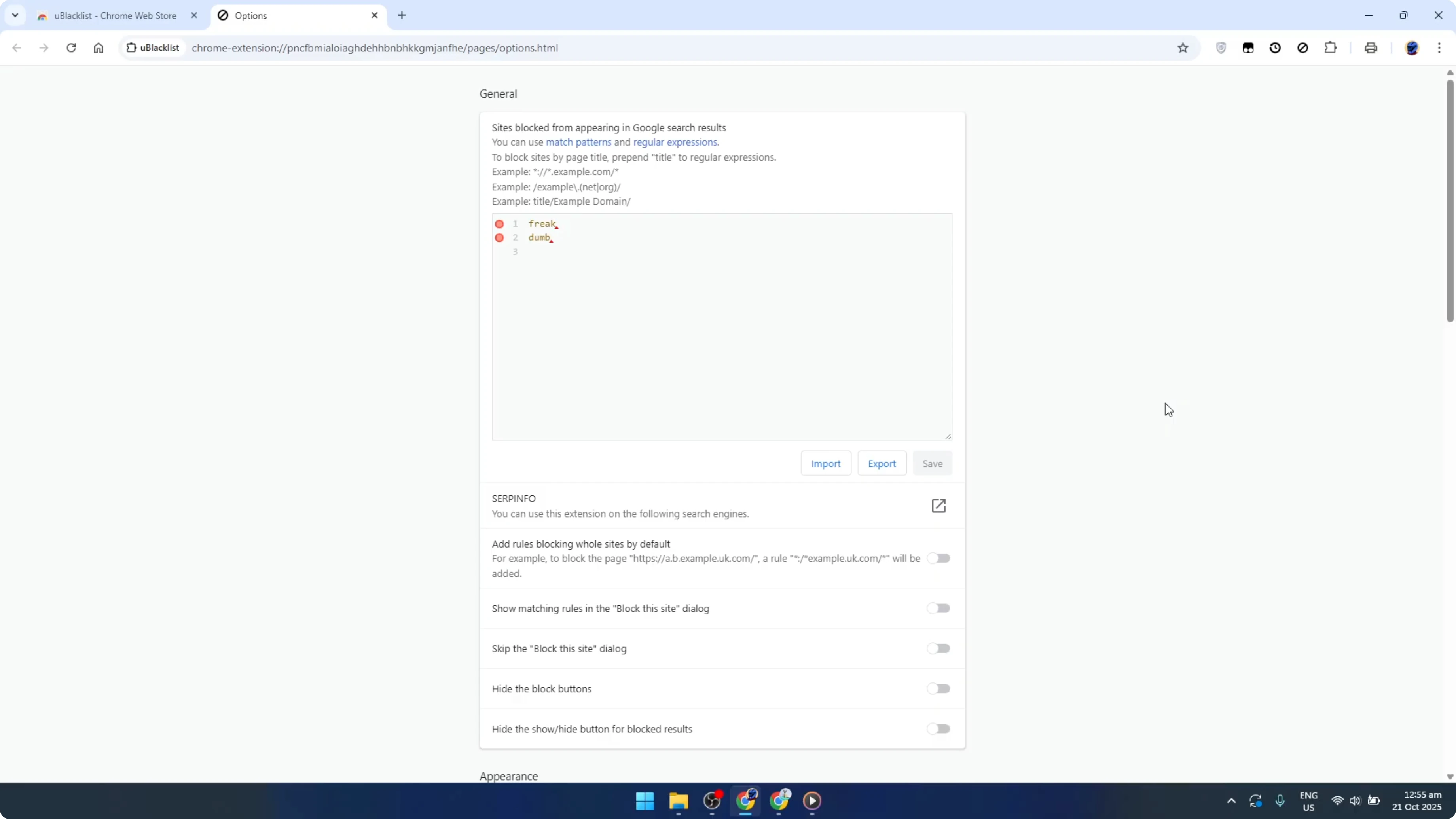 Screenshot from How To Block Keywords on Google Chrome [2026 Guide] at 135s