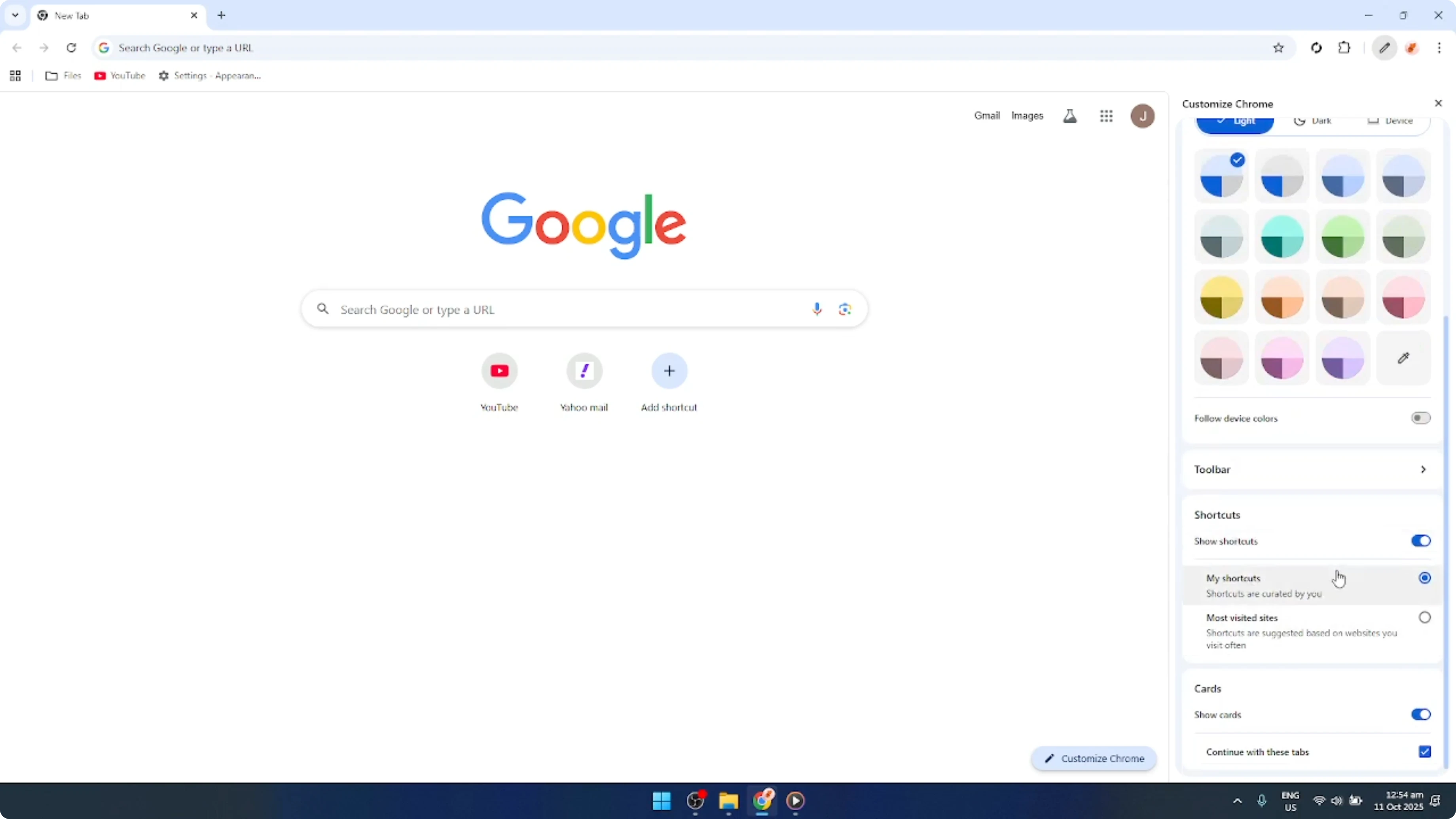 Screenshot from How To Change The New Tab Page in Google Chrome [2026 Guide] at 46s