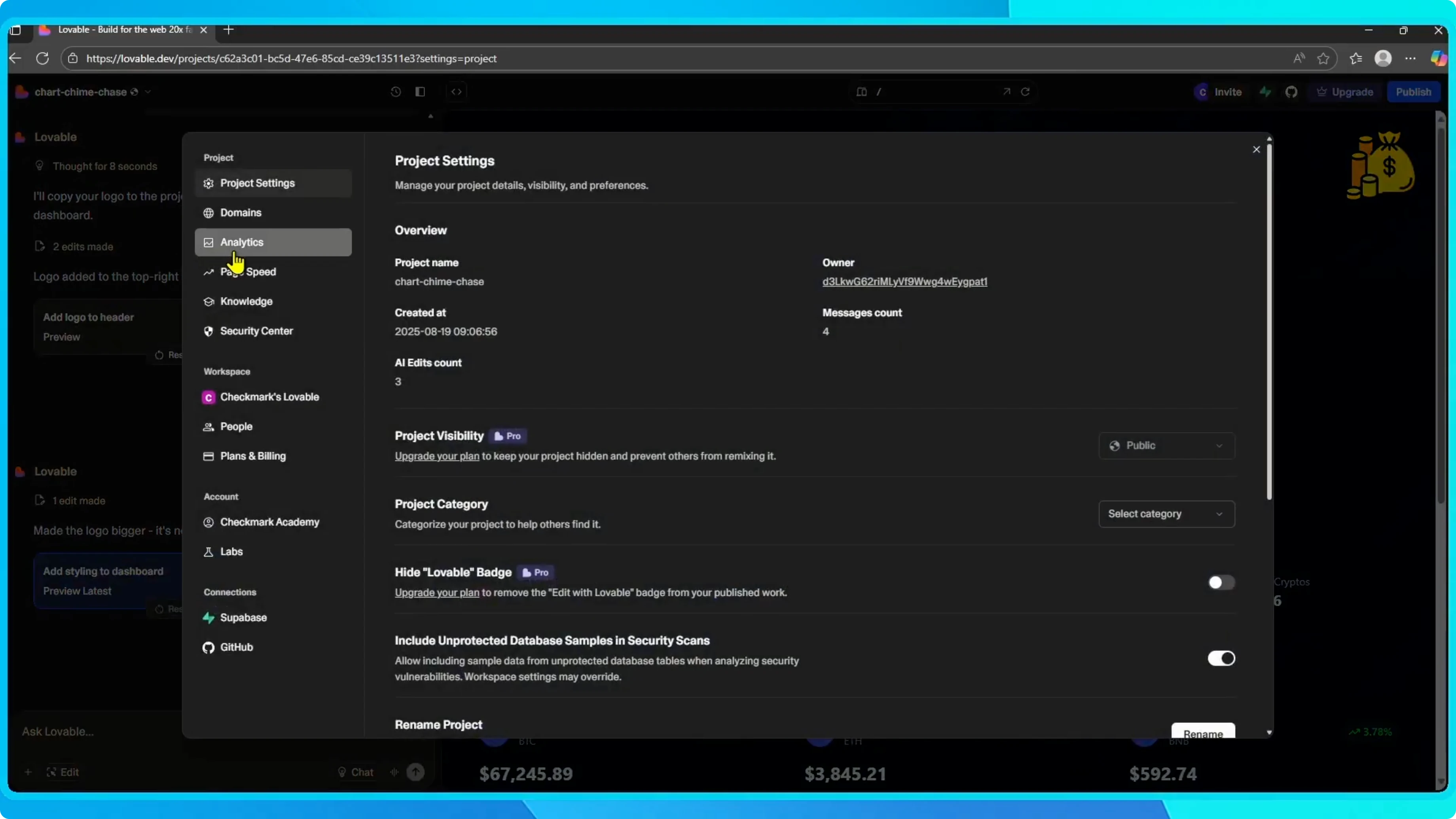 Screenshot from How to Check Website Traffic in Lovable? at 14s