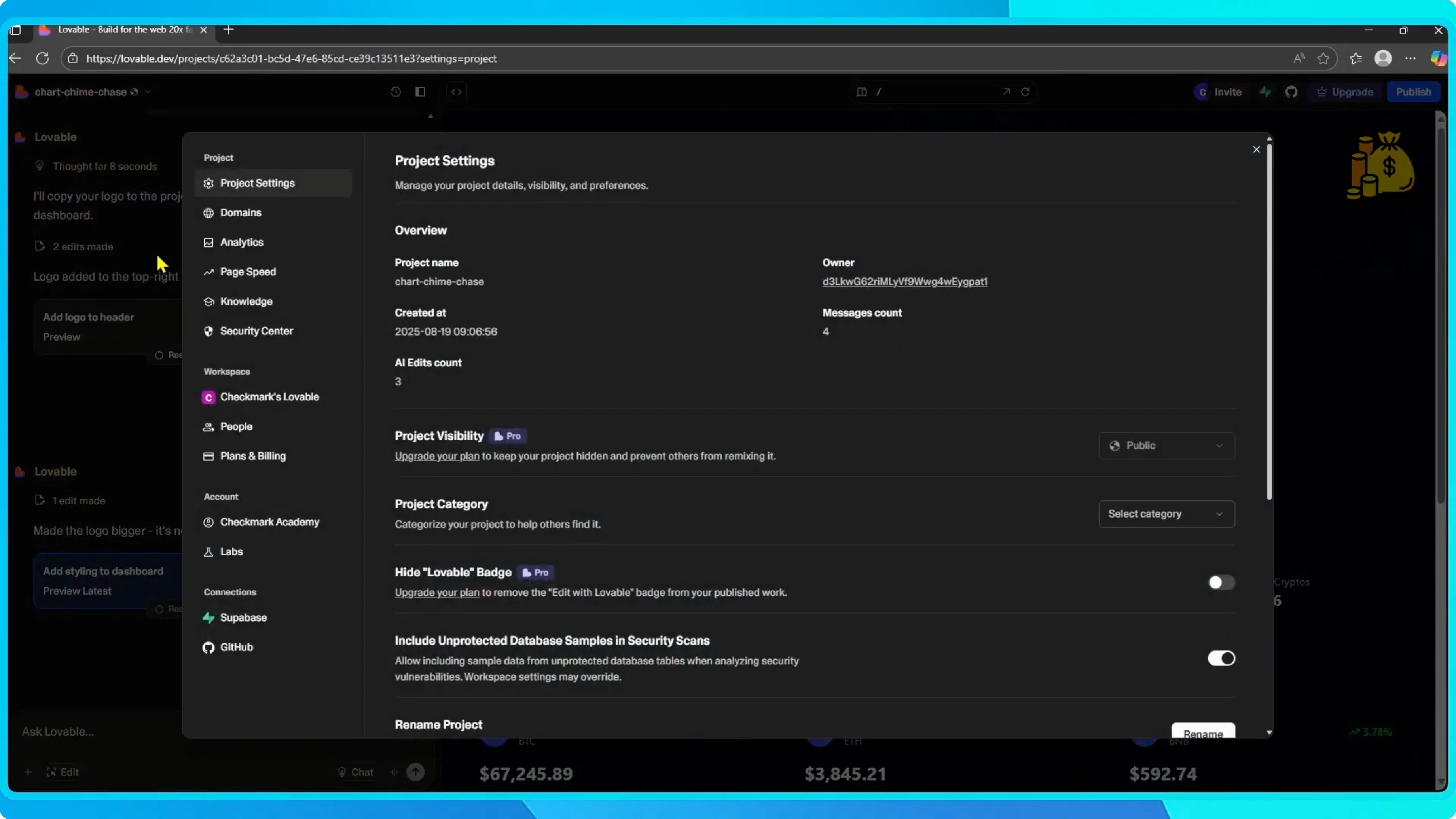 Screenshot from How to Check Website Traffic in Lovable? at 18s
