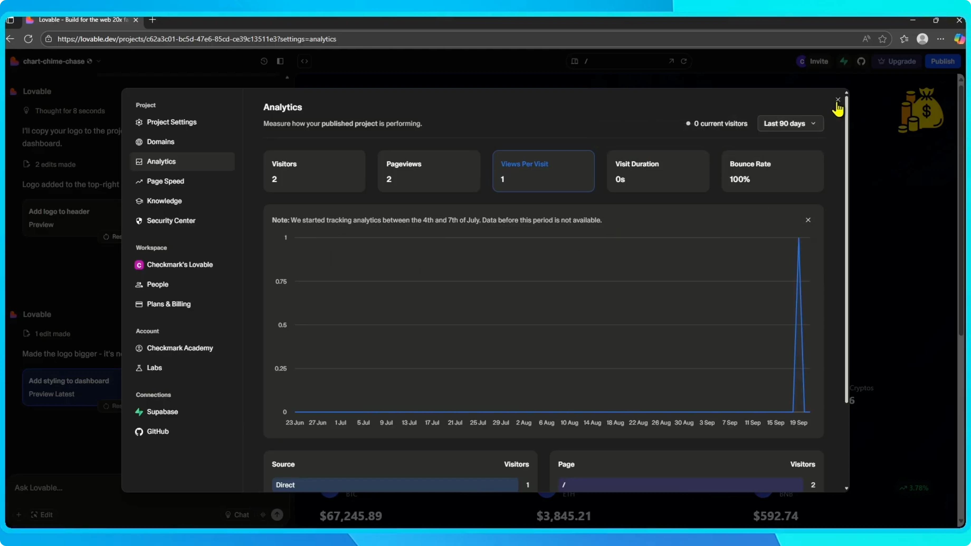 Screenshot from How to Check Website Traffic in Lovable? at 40s