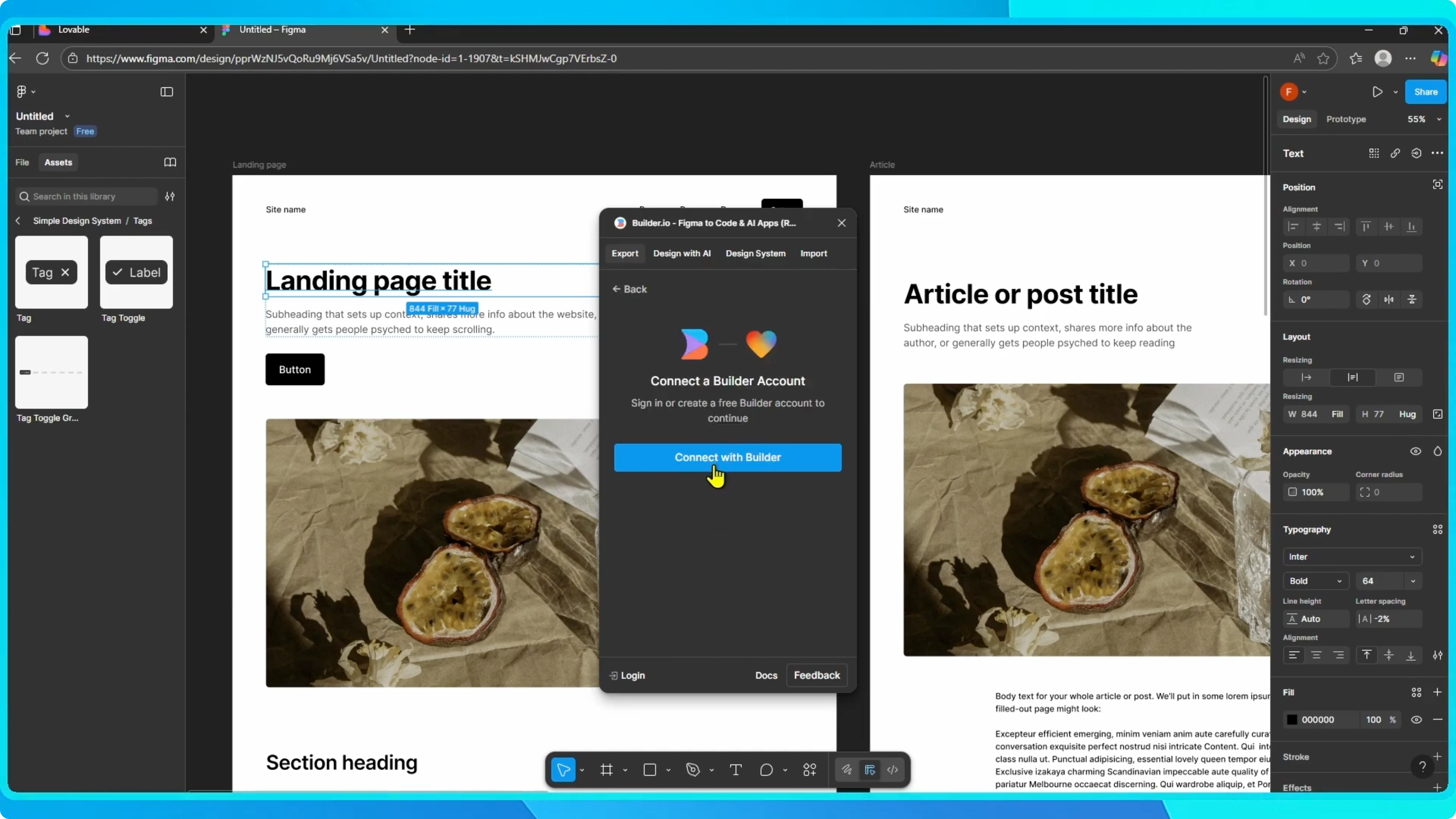 Screenshot from How to Connect Figma to Lovable? at 38s