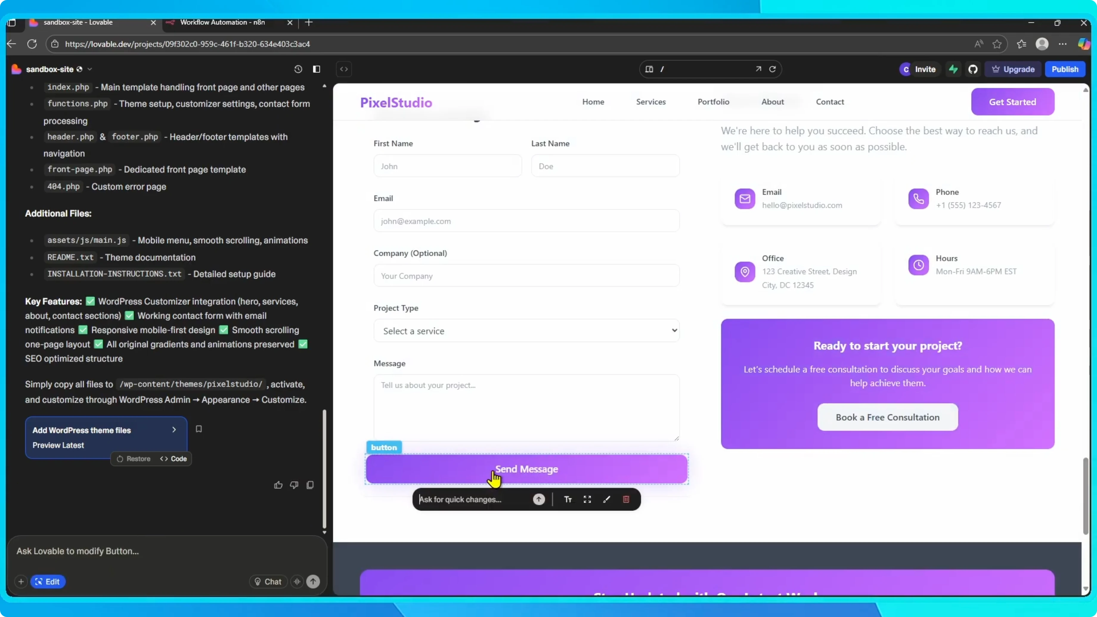 Screenshot from How to Connect Lovable with n8n? at 28s