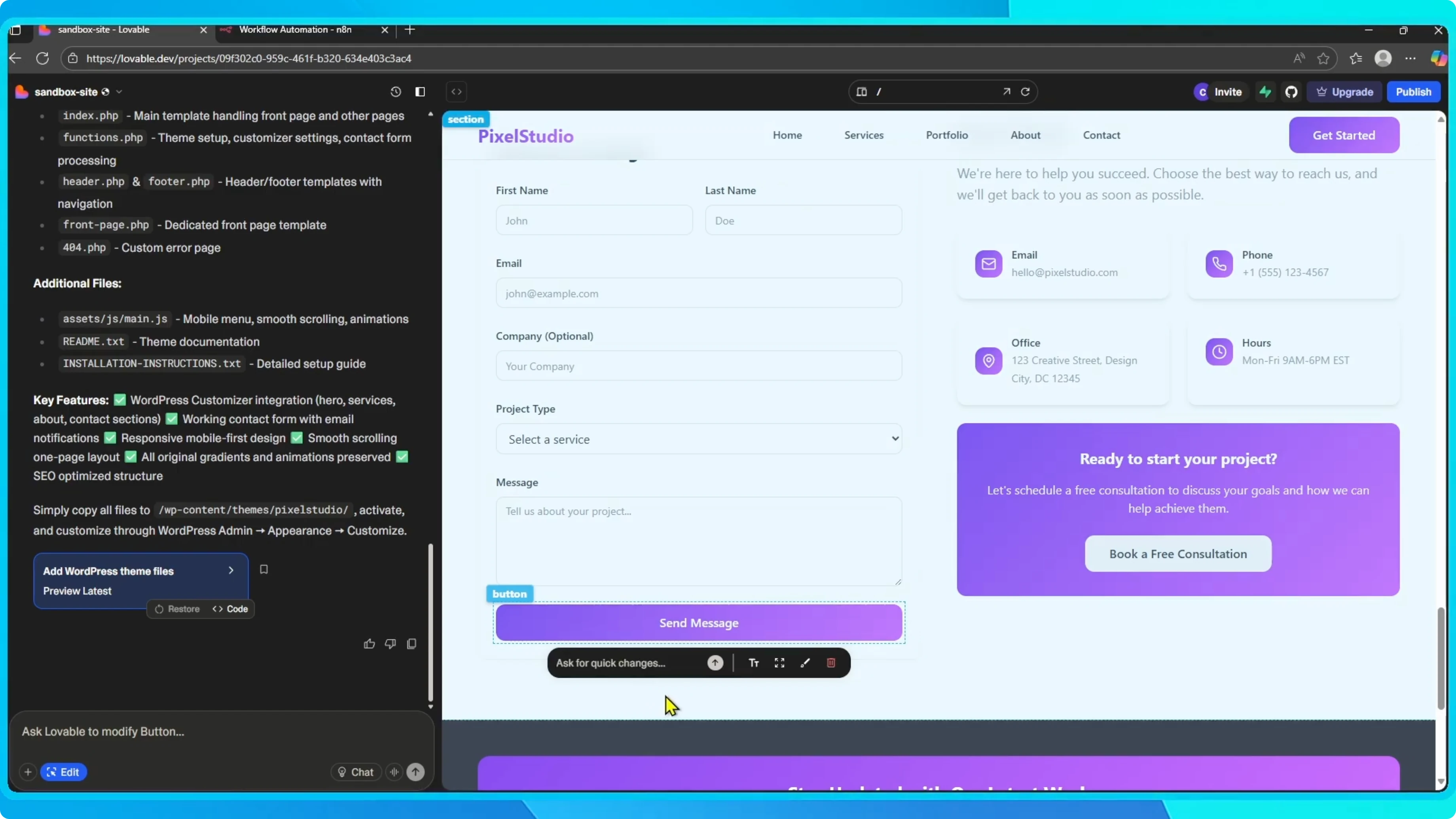 Screenshot from How to Connect Lovable with n8n? at 33s