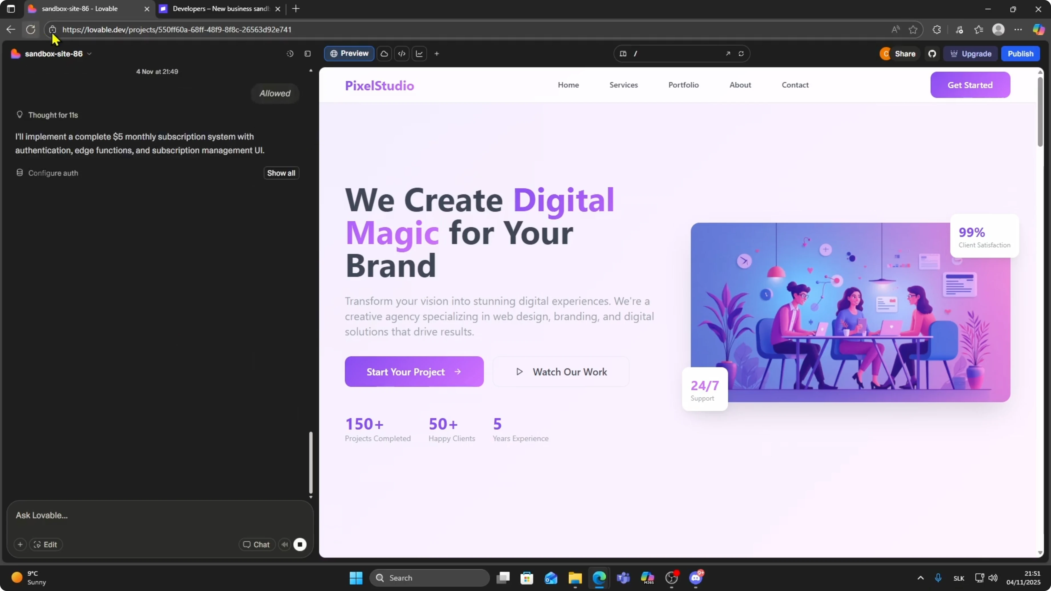 Screenshot from How To Connect Stripe To Lovable AI App Full Setup at 123s