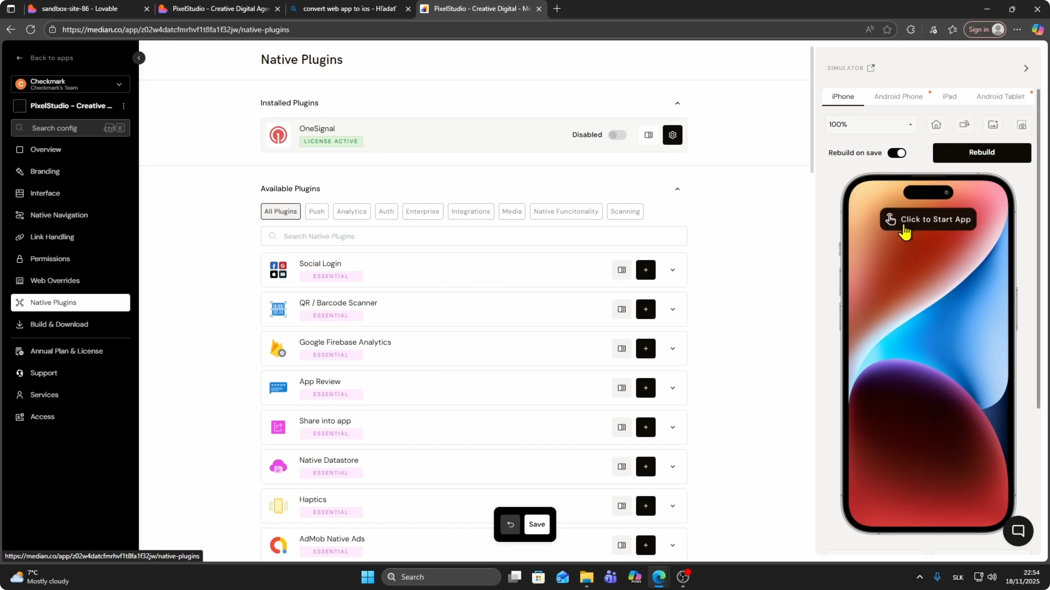 Screenshot from How to Convert Lovable Web App Into an iOS App? at 111s