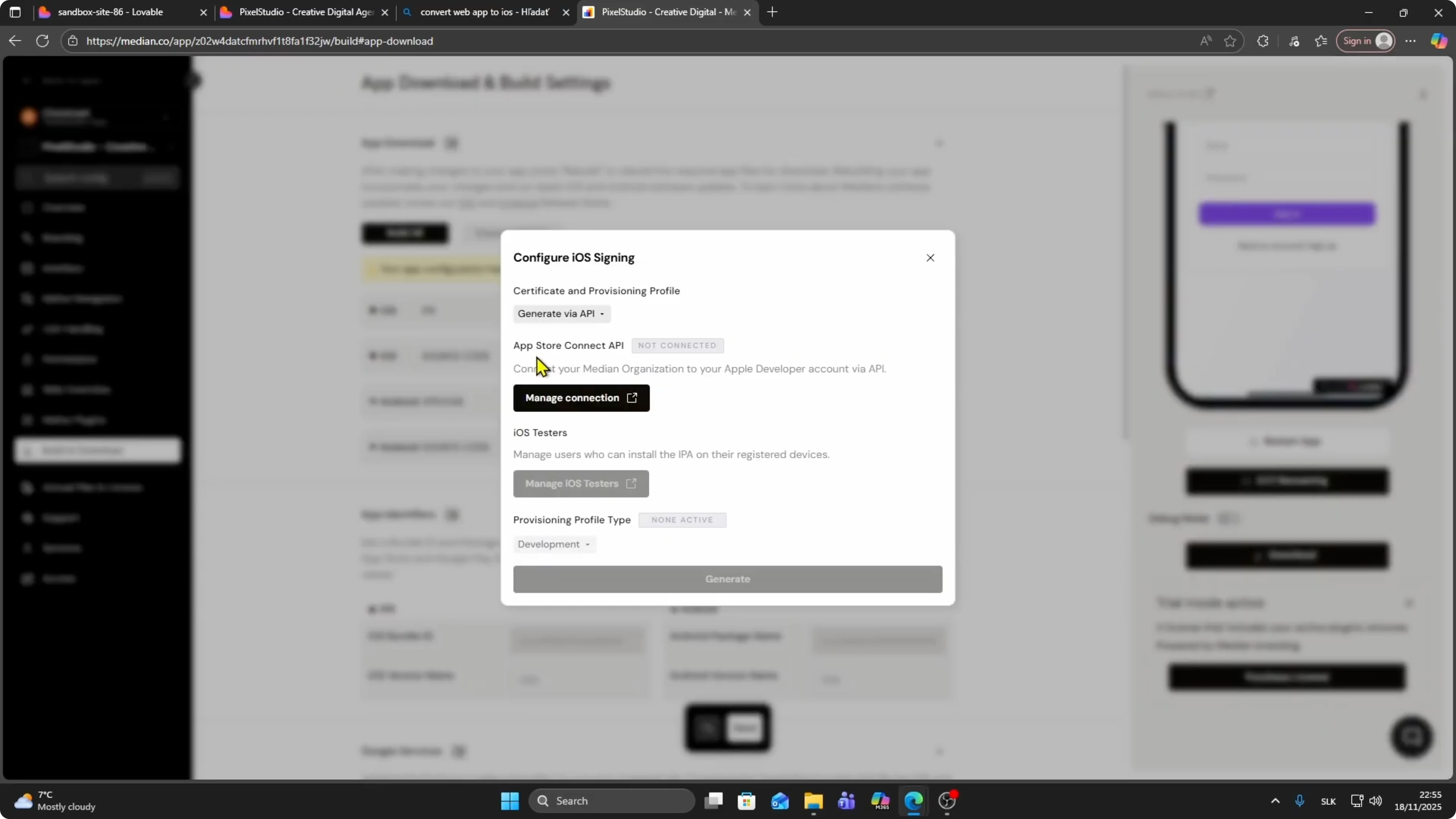 Screenshot from How to Convert Lovable Web App Into an iOS App? at 151s