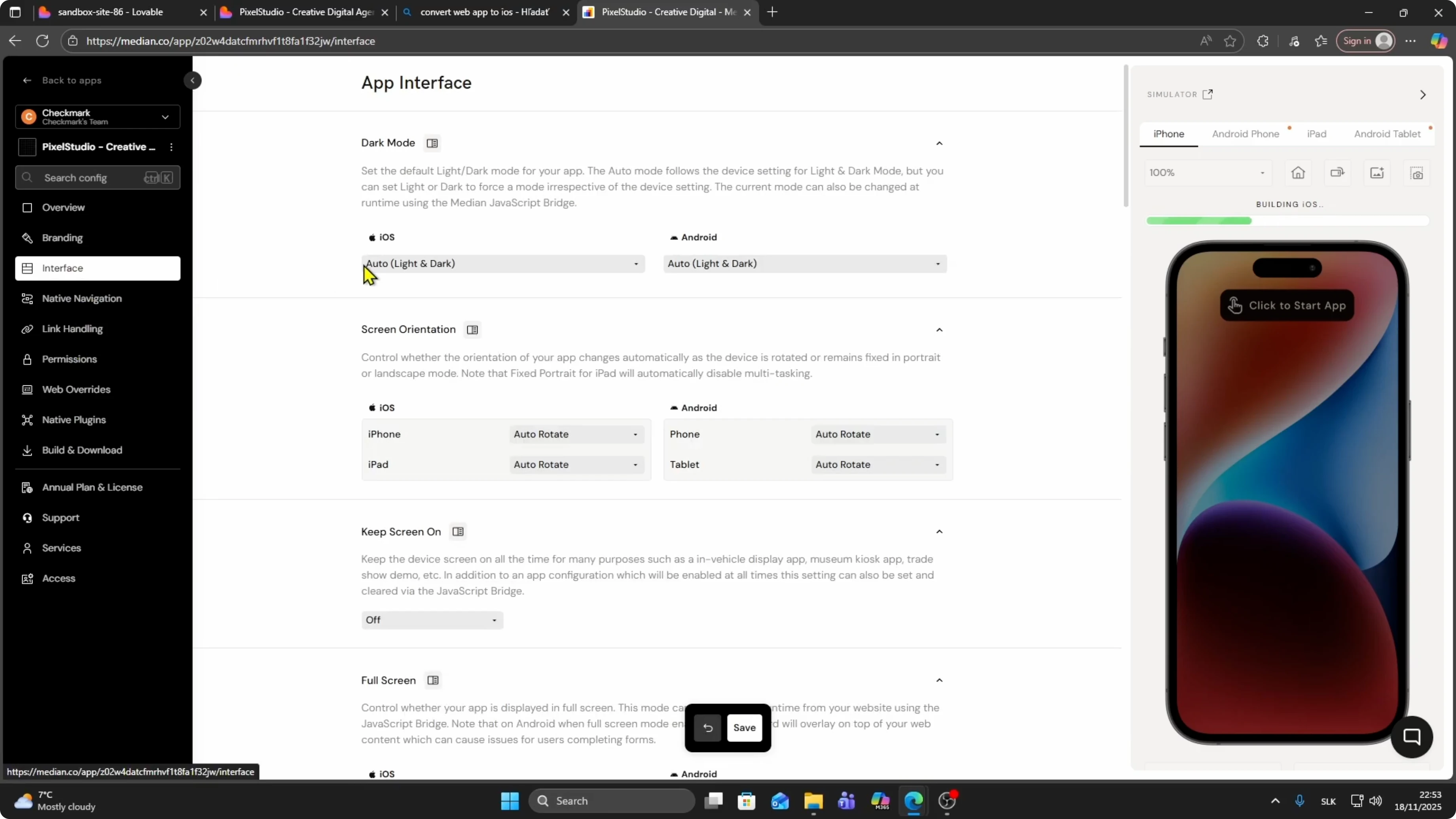 Screenshot from How to Convert Lovable Web App Into an iOS App? at 92s