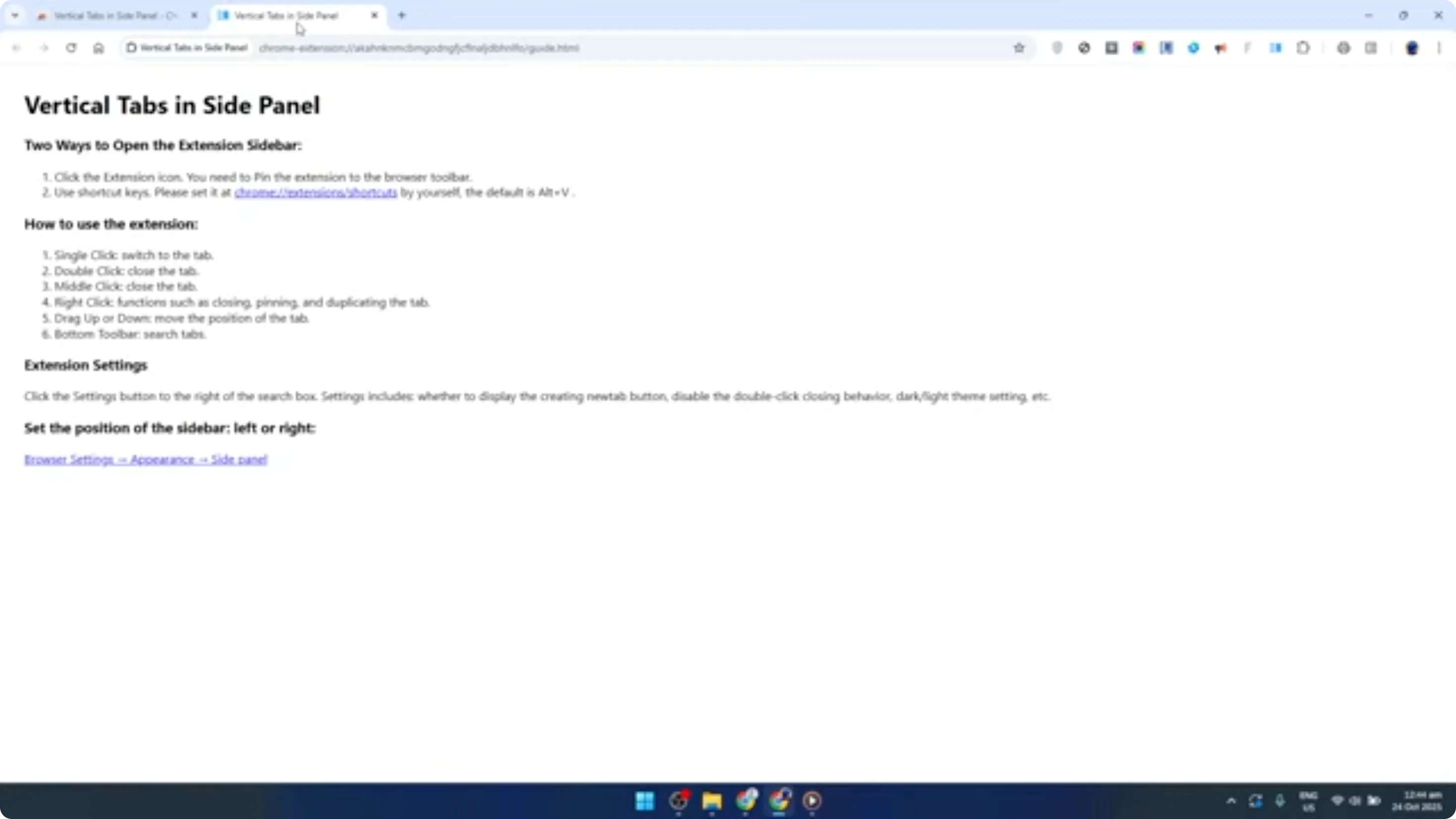Screenshot from How To Enable Vertical Side Tabs in Google Chrome Browser [2026 Guide] at 74s