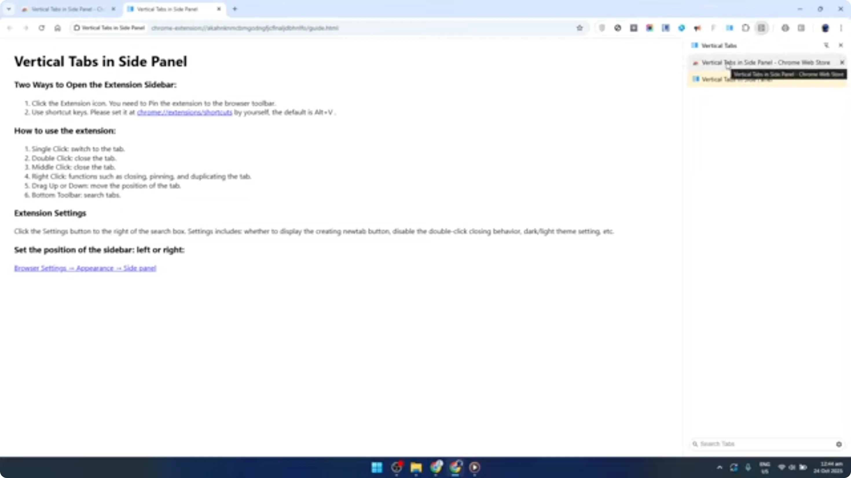 Screenshot from How To Enable Vertical Side Tabs in Google Chrome Browser [2026 Guide] at 82s