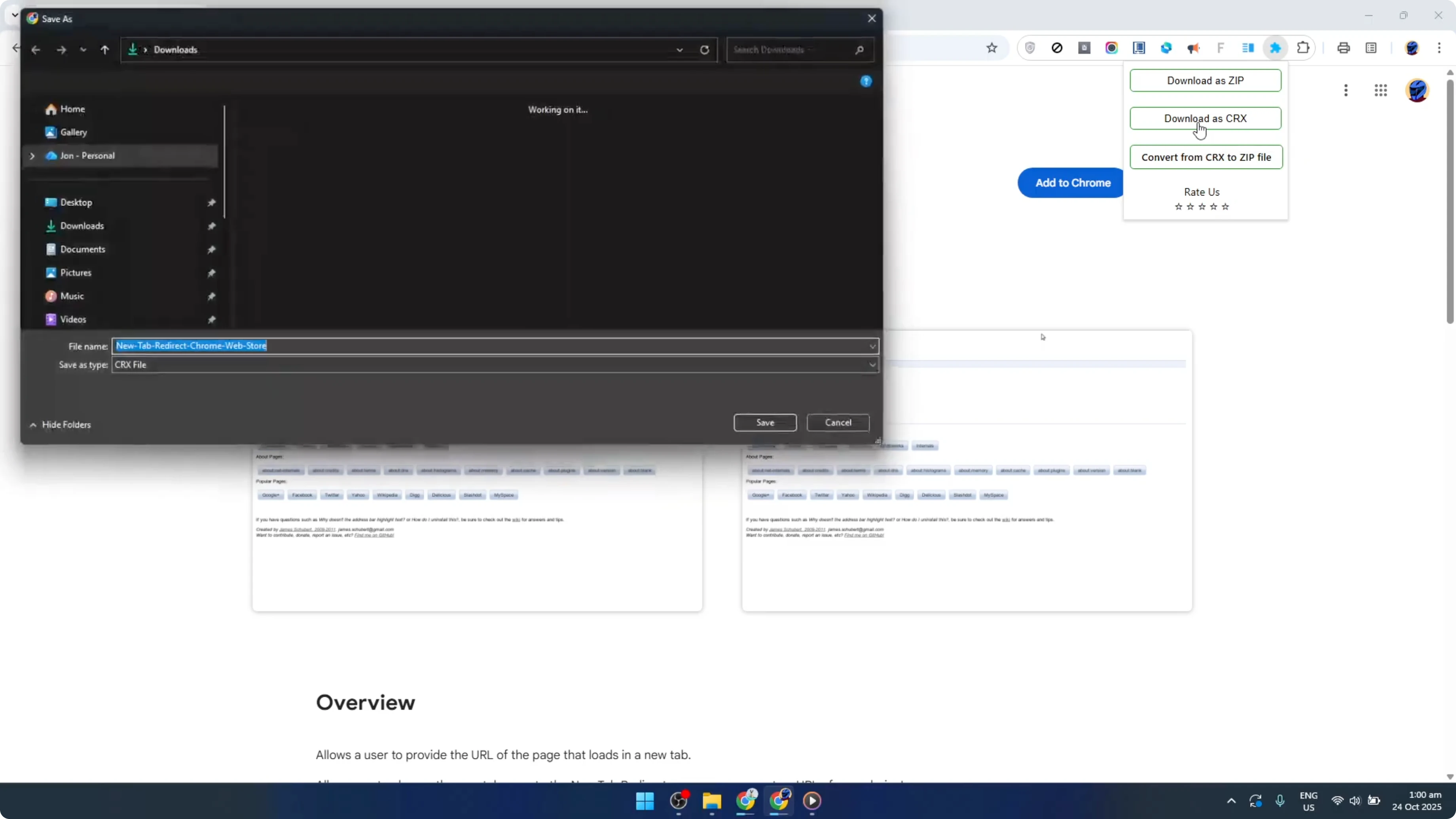 Screenshot from How To Export Google Chrome Extension in CRX file to save in PC [2026 Guide] at 103s