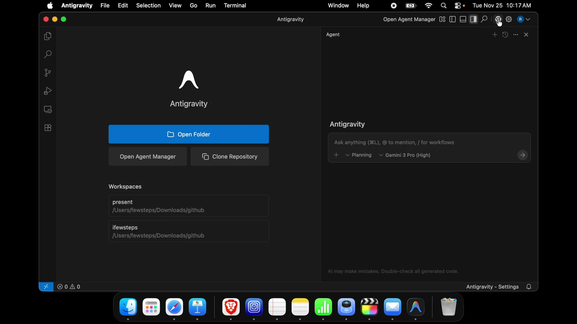 Fix the "Chrome Not Detected" Error in Google Antigravity on Mac screenshot 2